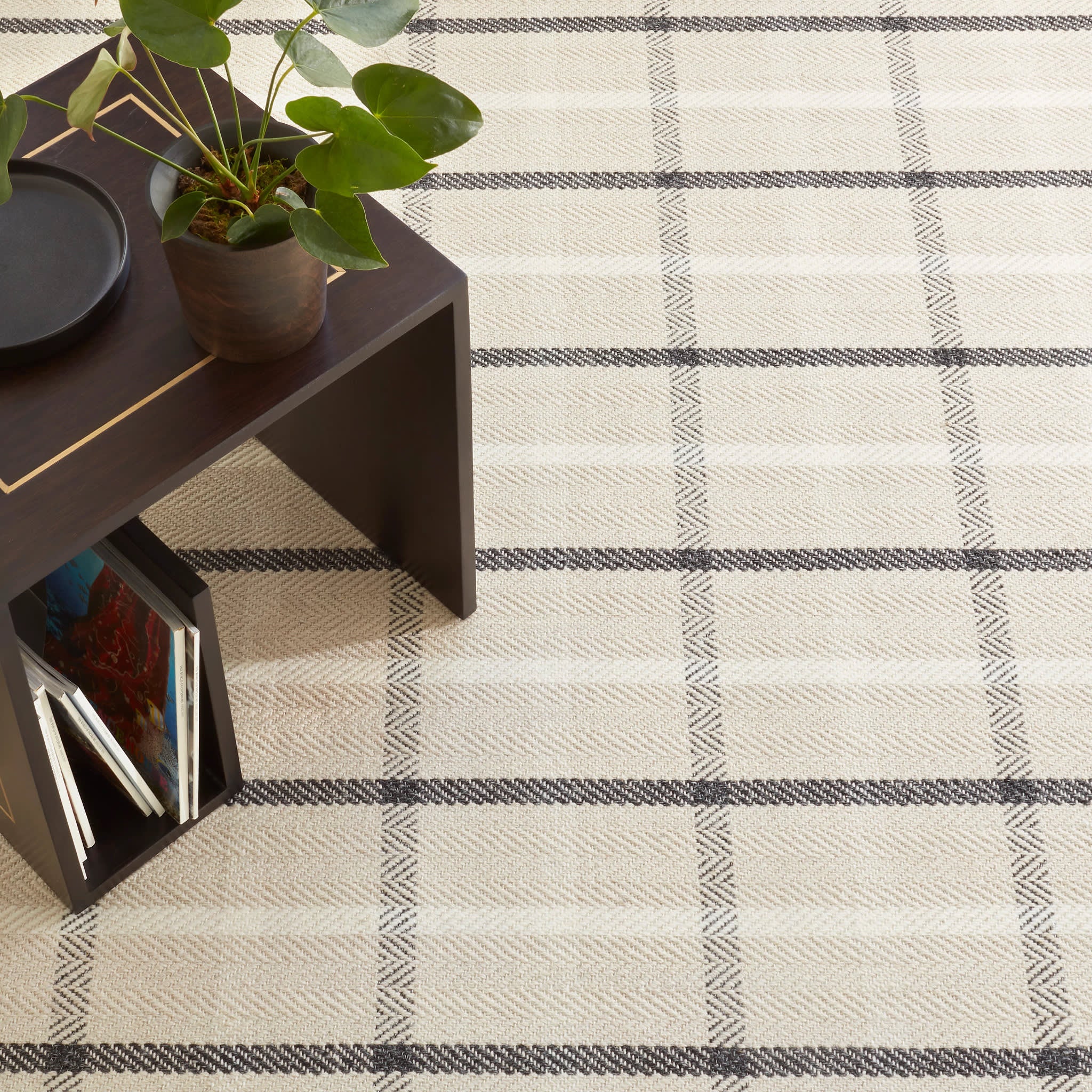 Jackson Woven Wool Custom Rug | Beige/Charcoal - Image 3