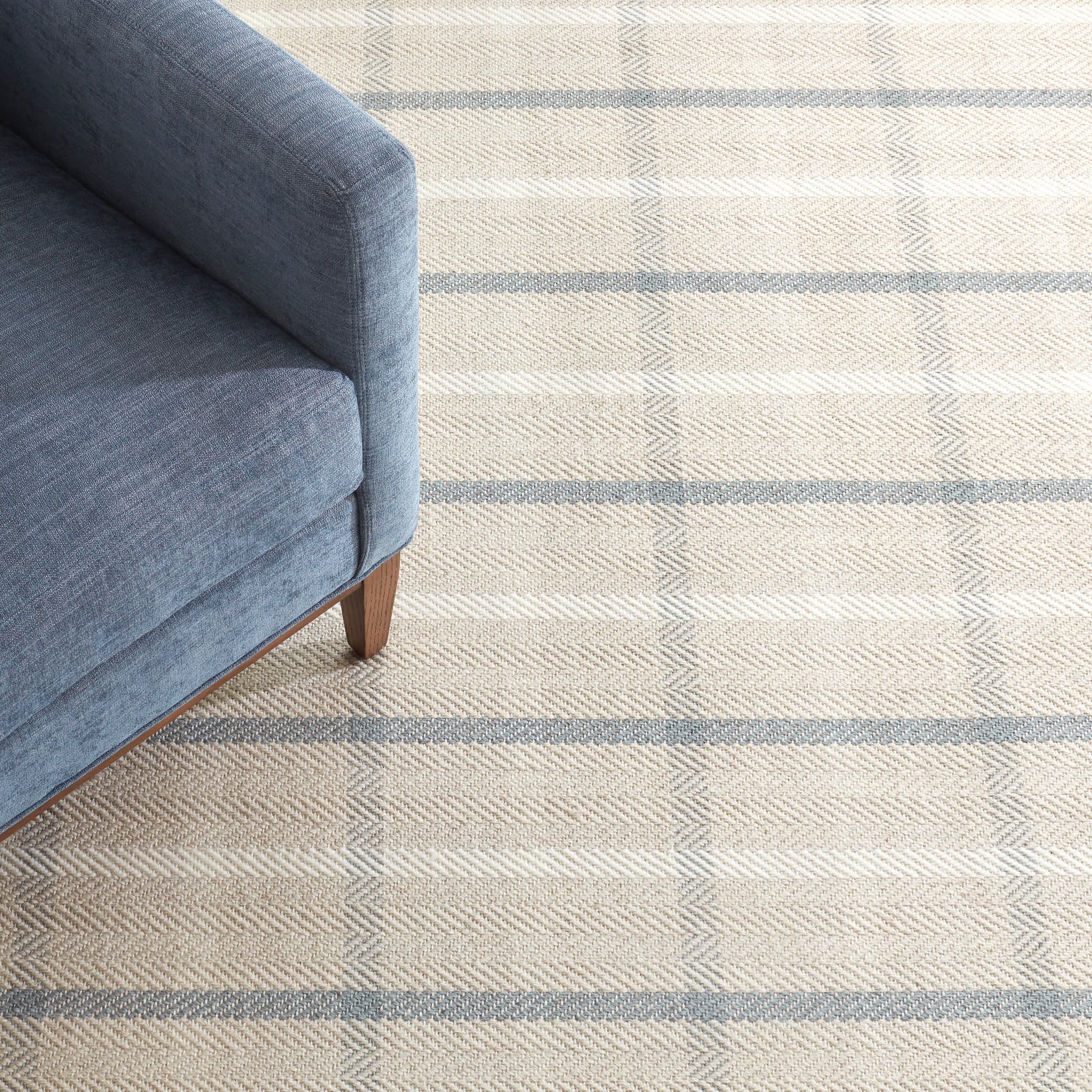 Jackson Woven Wool Custom Rug | Beige/Slate - Image 4