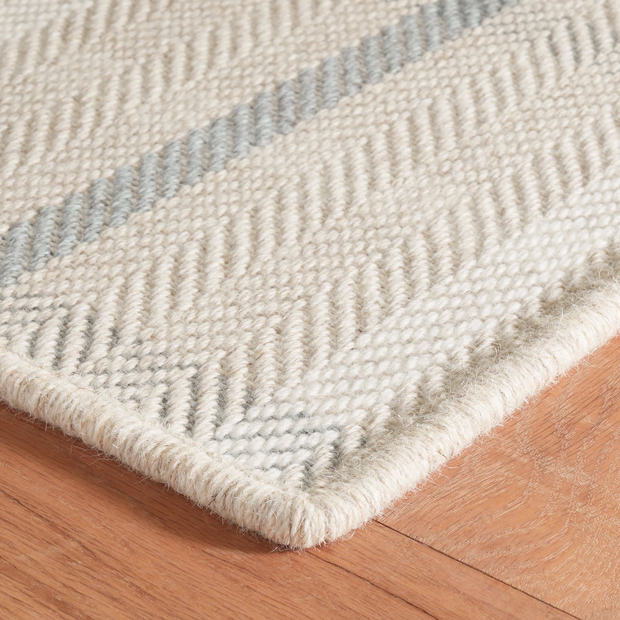 Jackson Woven Wool Custom Rug | Beige/Slate - Image 6
