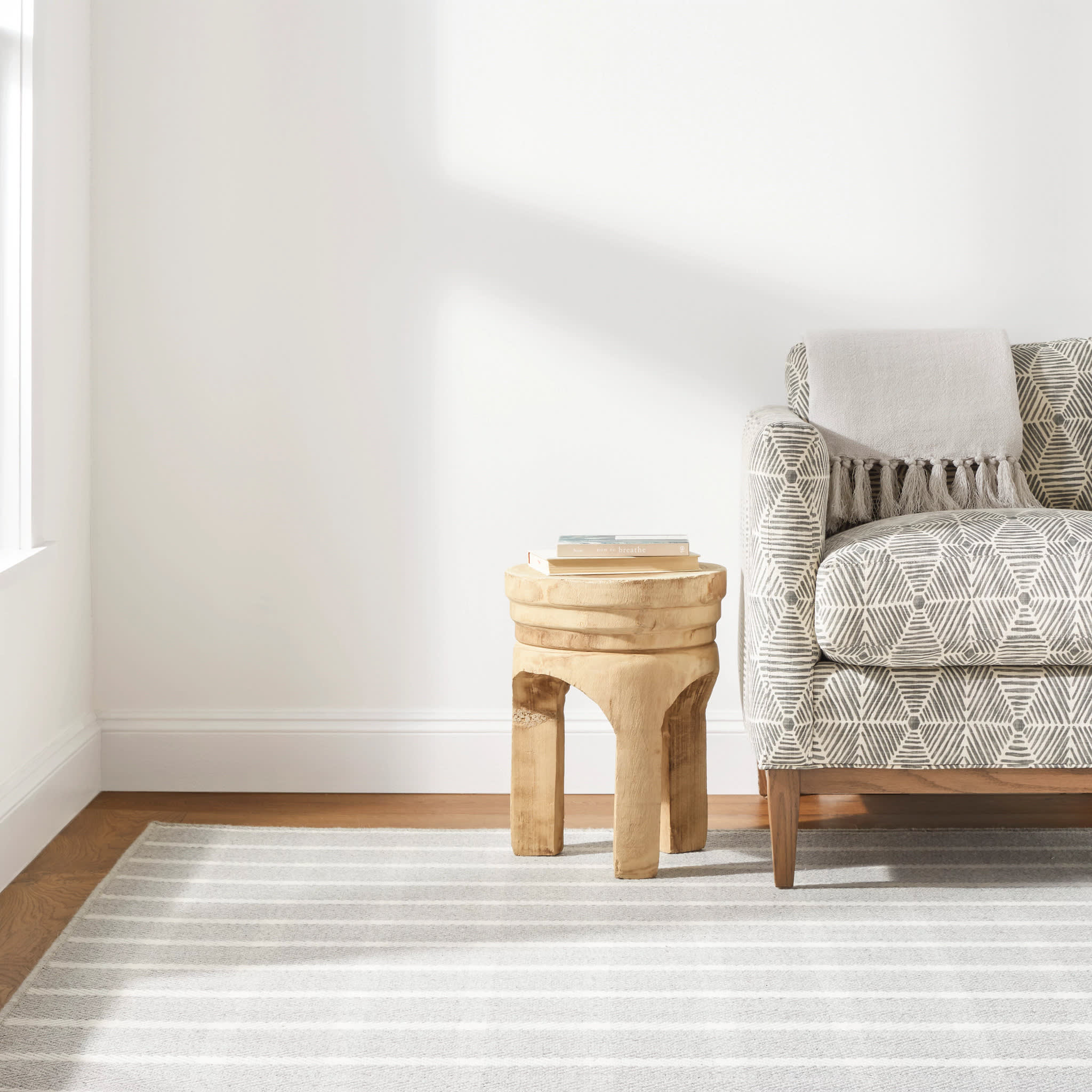 Jackson Woven Wool Custom Rug | Grey/Ivory - Image 2