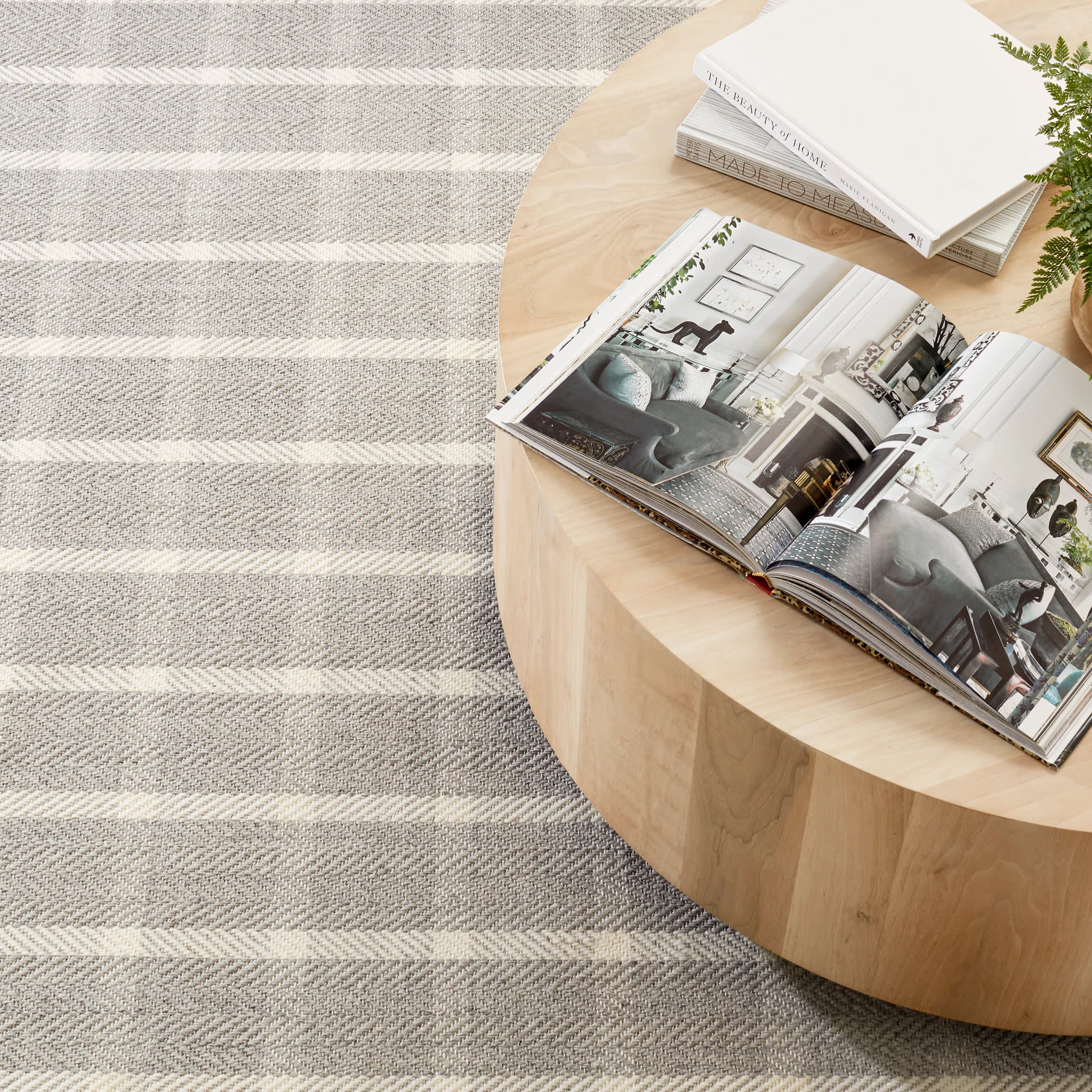 Jackson Woven Wool Custom Rug | Grey/Ivory - Image 3