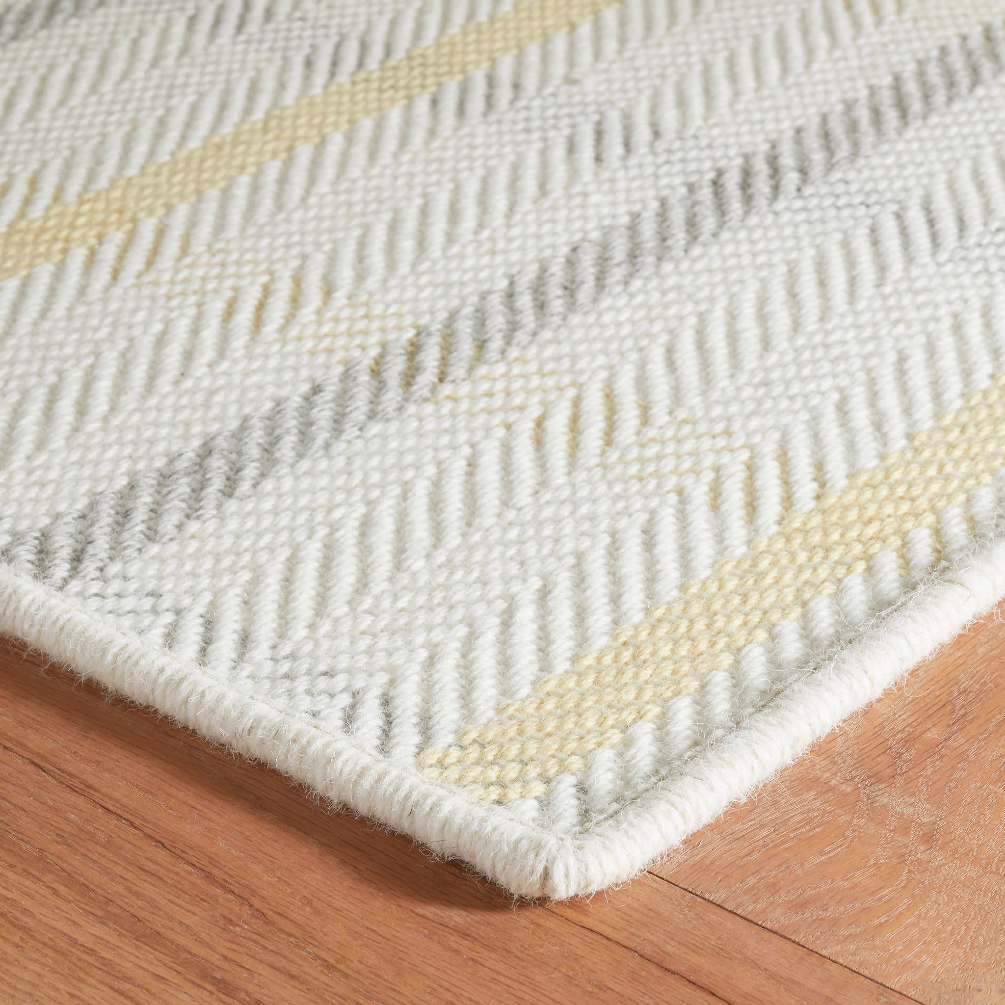 Jackson Woven Wool Custom Rug | Ivory/Grey - Image 5