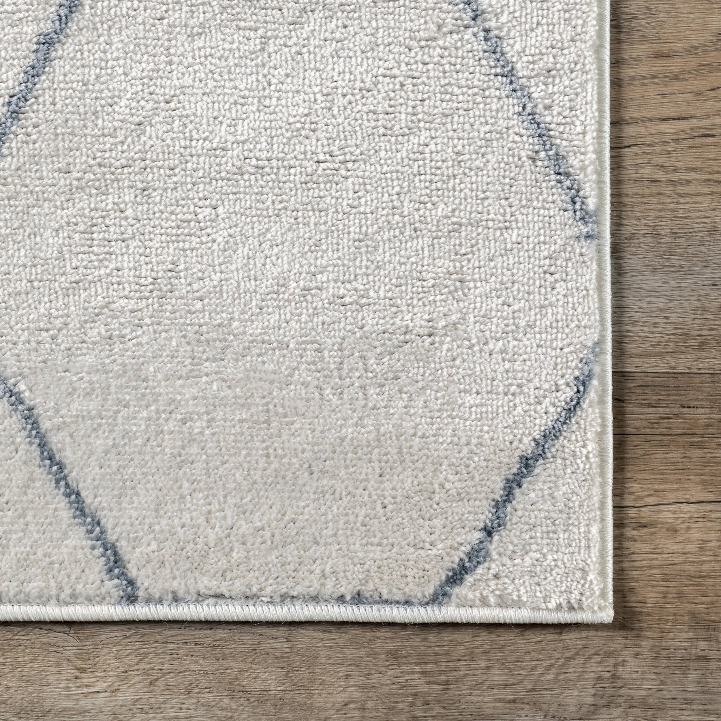 Jacqueline Honeycomb Trellis Rug | Blue - Image 3
