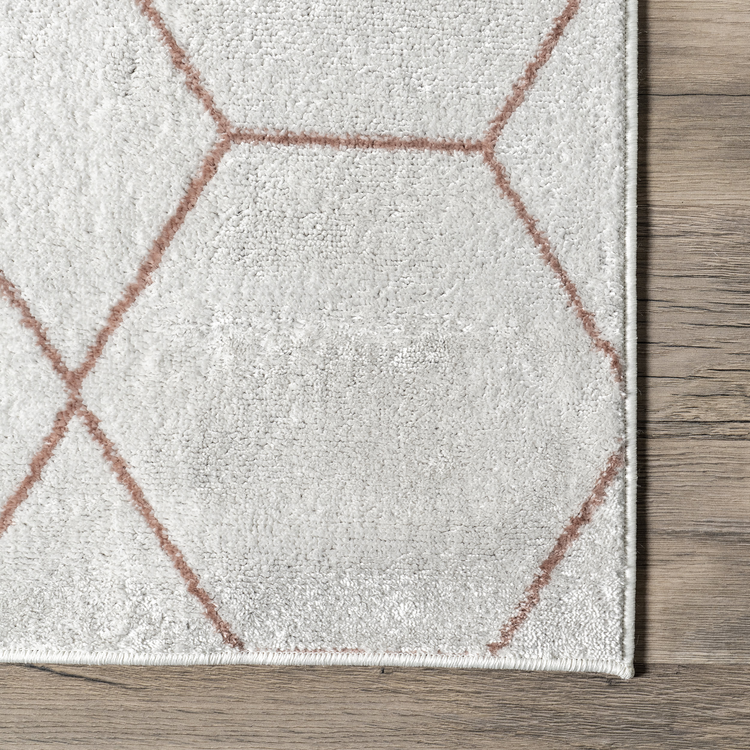 Jacqueline Honeycomb Trellis Rug | Light Pink - Image 3