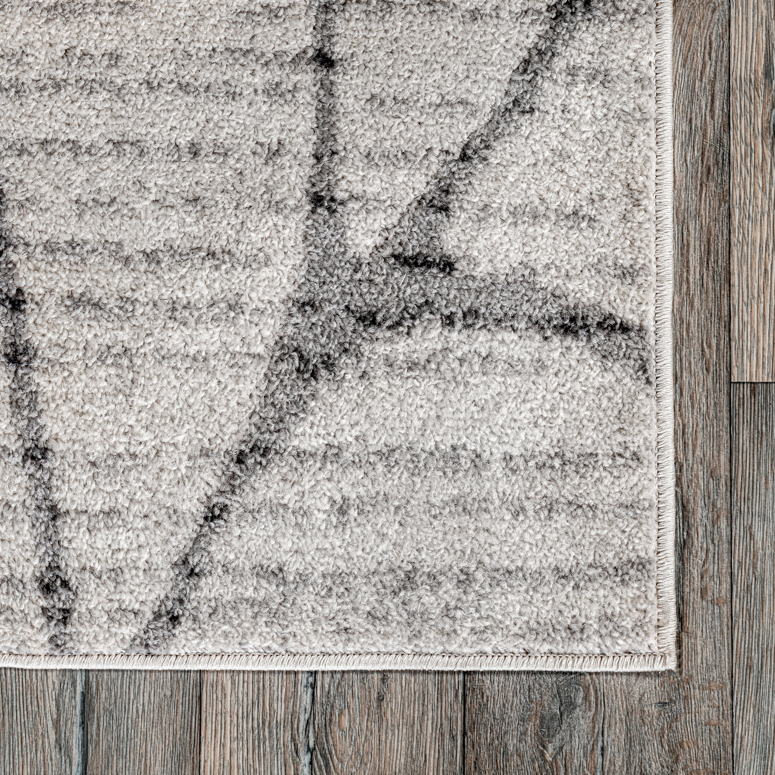 Jada Abstract Leaves Rug | Light Grey - Image 3