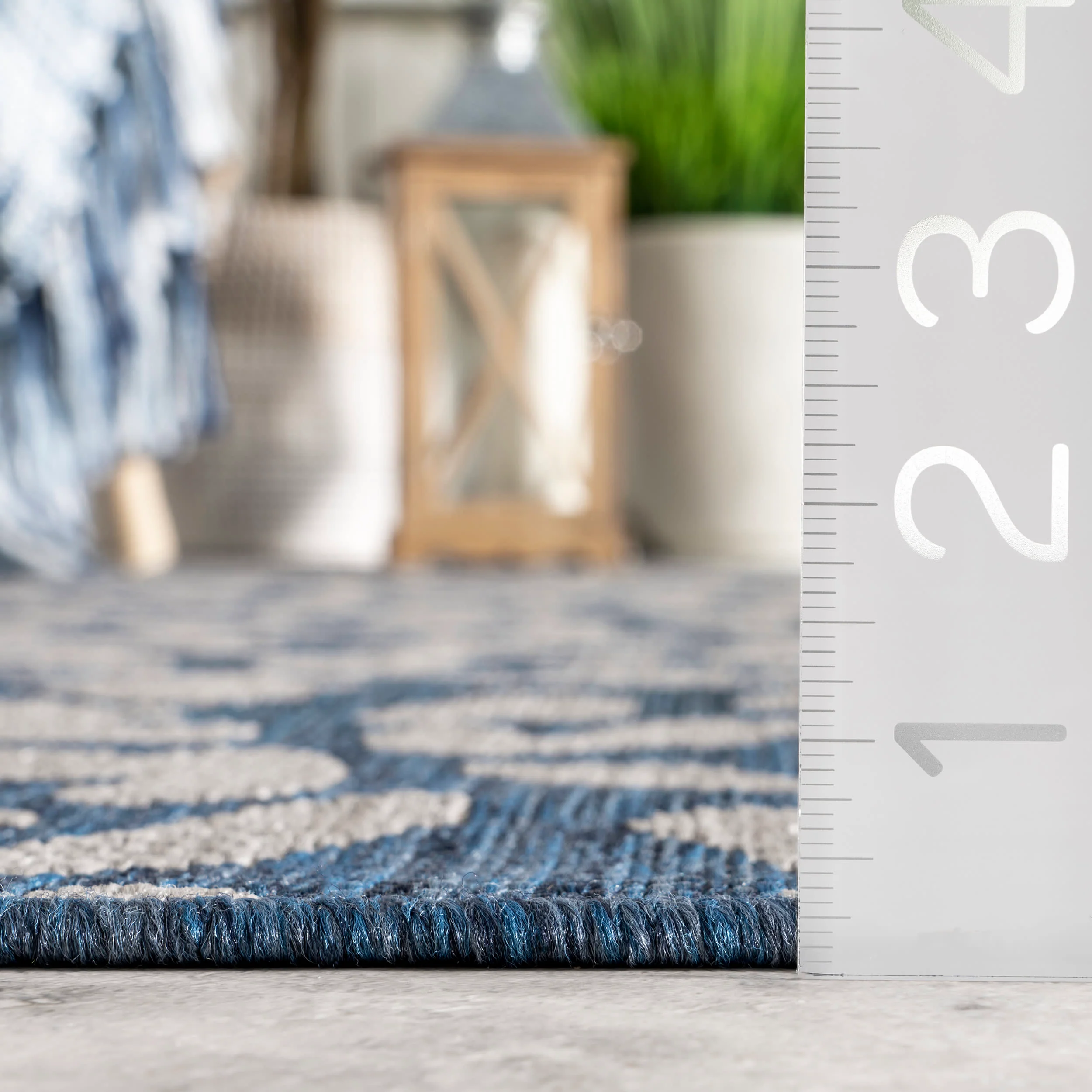 Jaelyn Leopard Spotted Indoor/Outdoor Rug | Blue - Image 5
