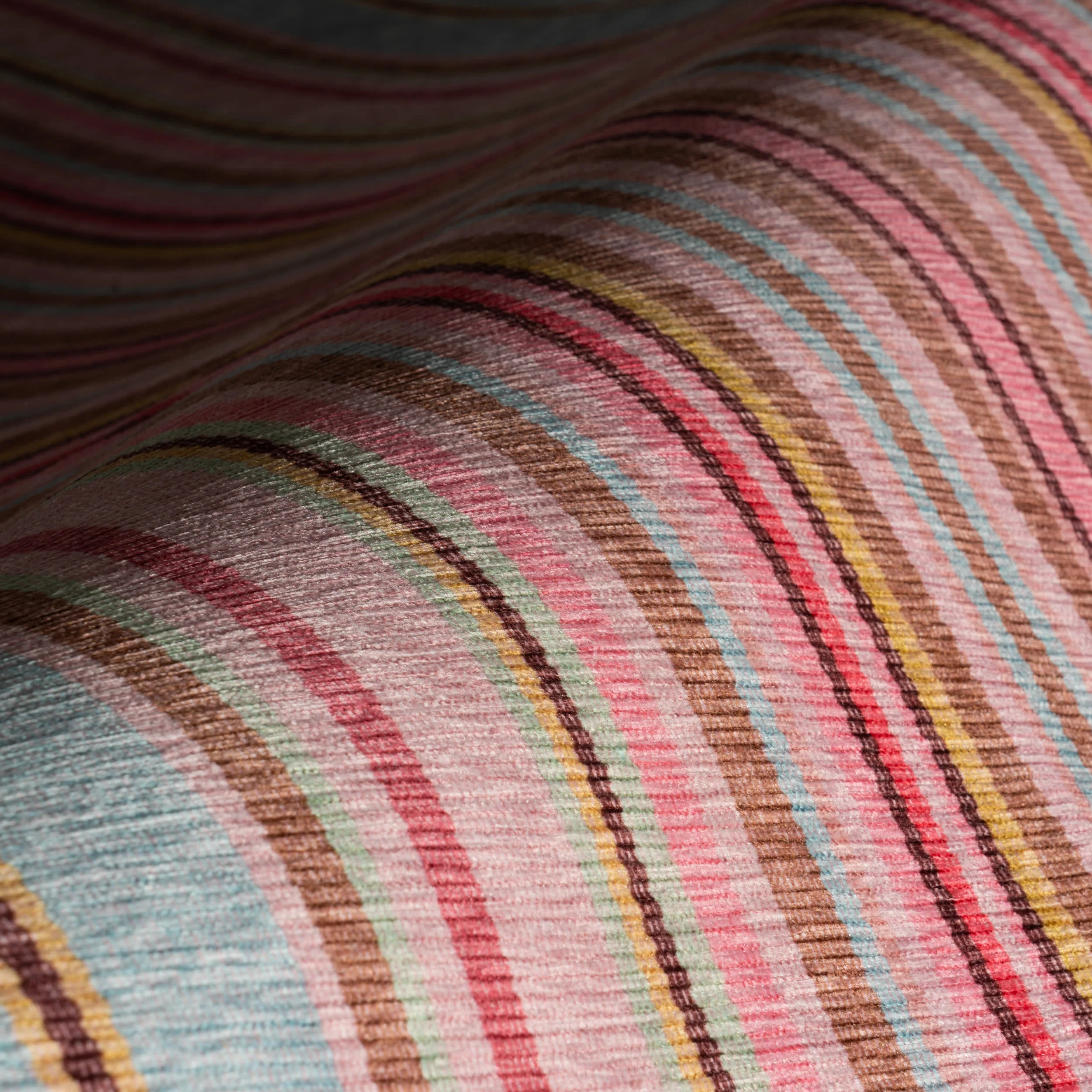 Jamaica Striped Machine Washable Rug | Multi - Image 4