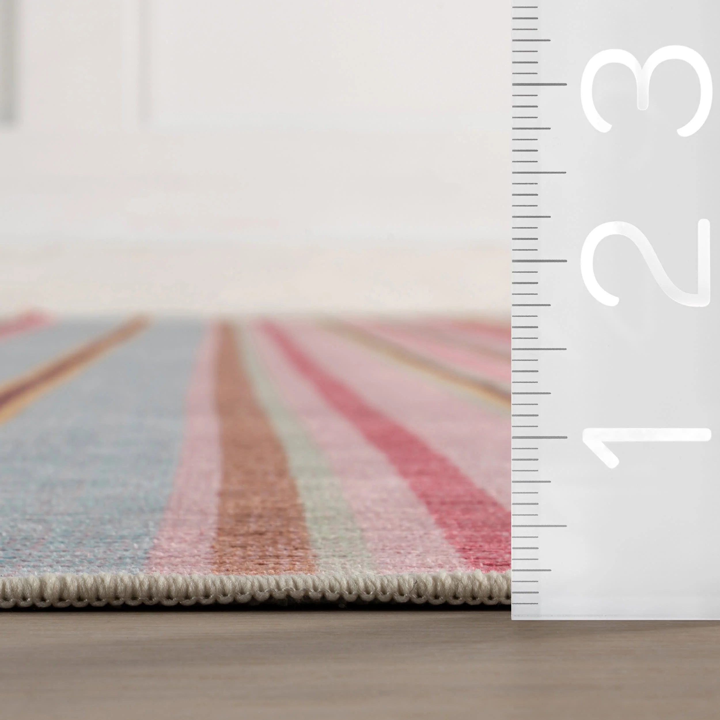 Jamaica Striped Machine Washable Rug | Multi - Image 5