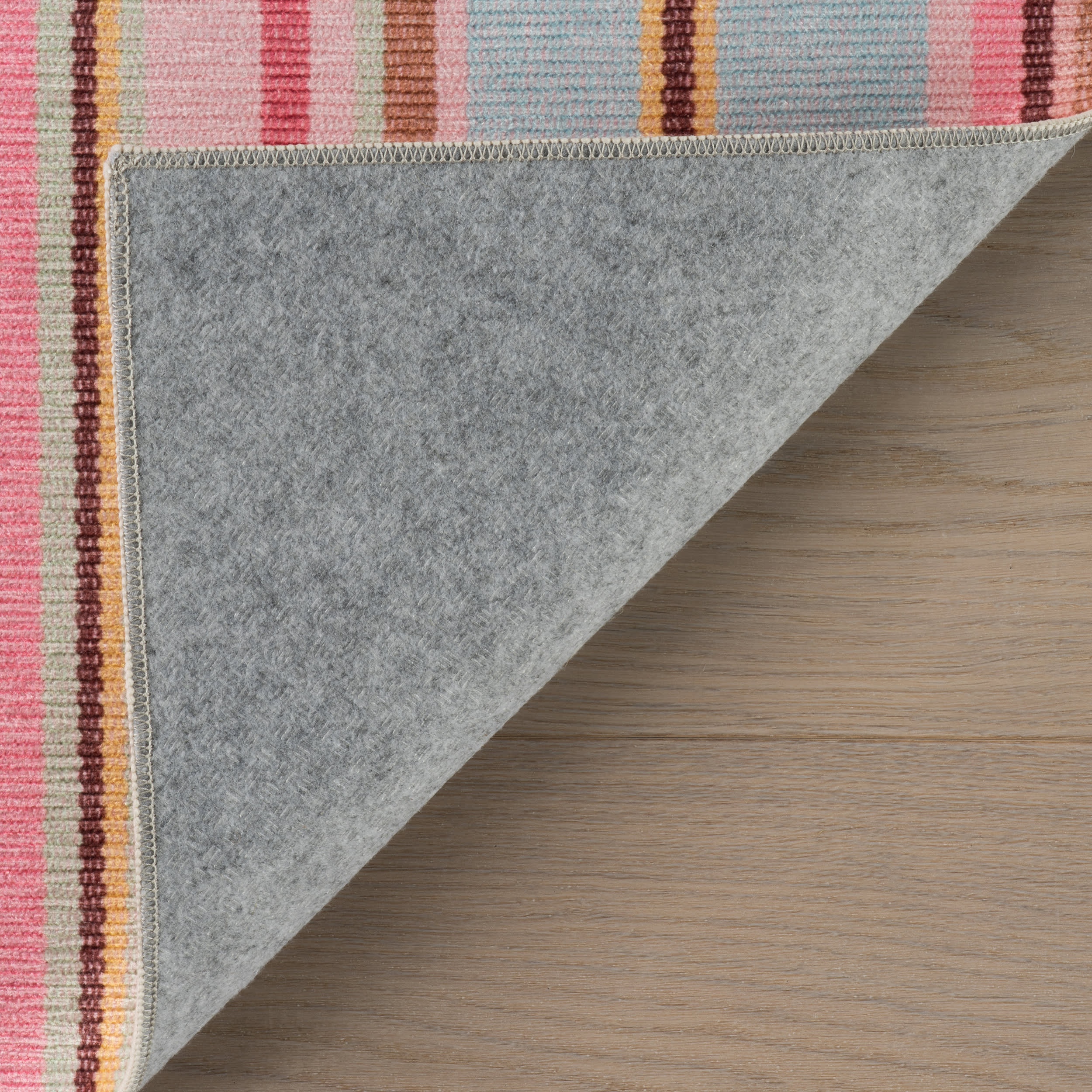 Jamaica Striped Machine Washable Rug | Multi - Image 7