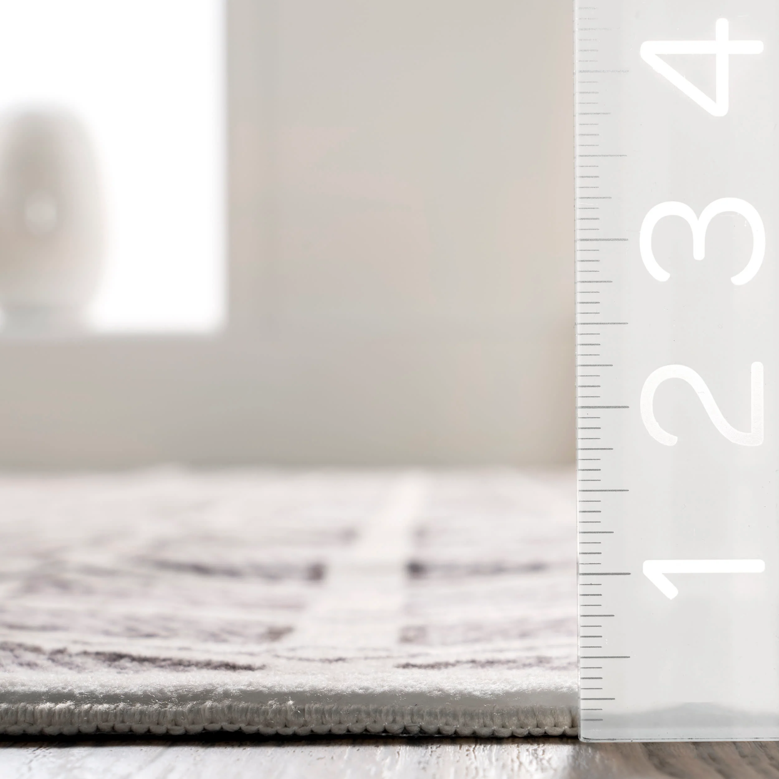 Janae Chevron Washable Rug | Grey - Image 5