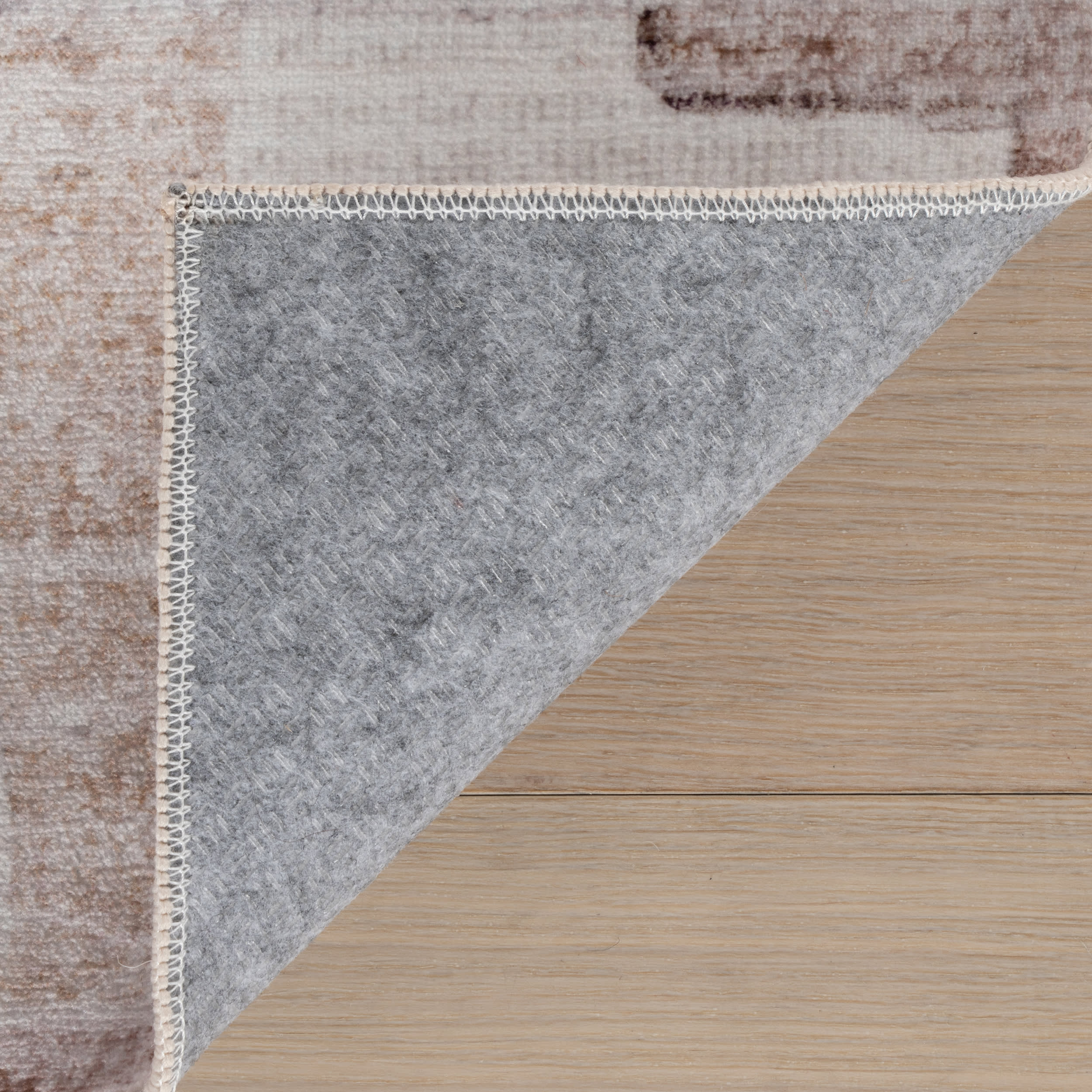 Janatha Moroccan Abstract Washable Rug | Ivory - Image 7