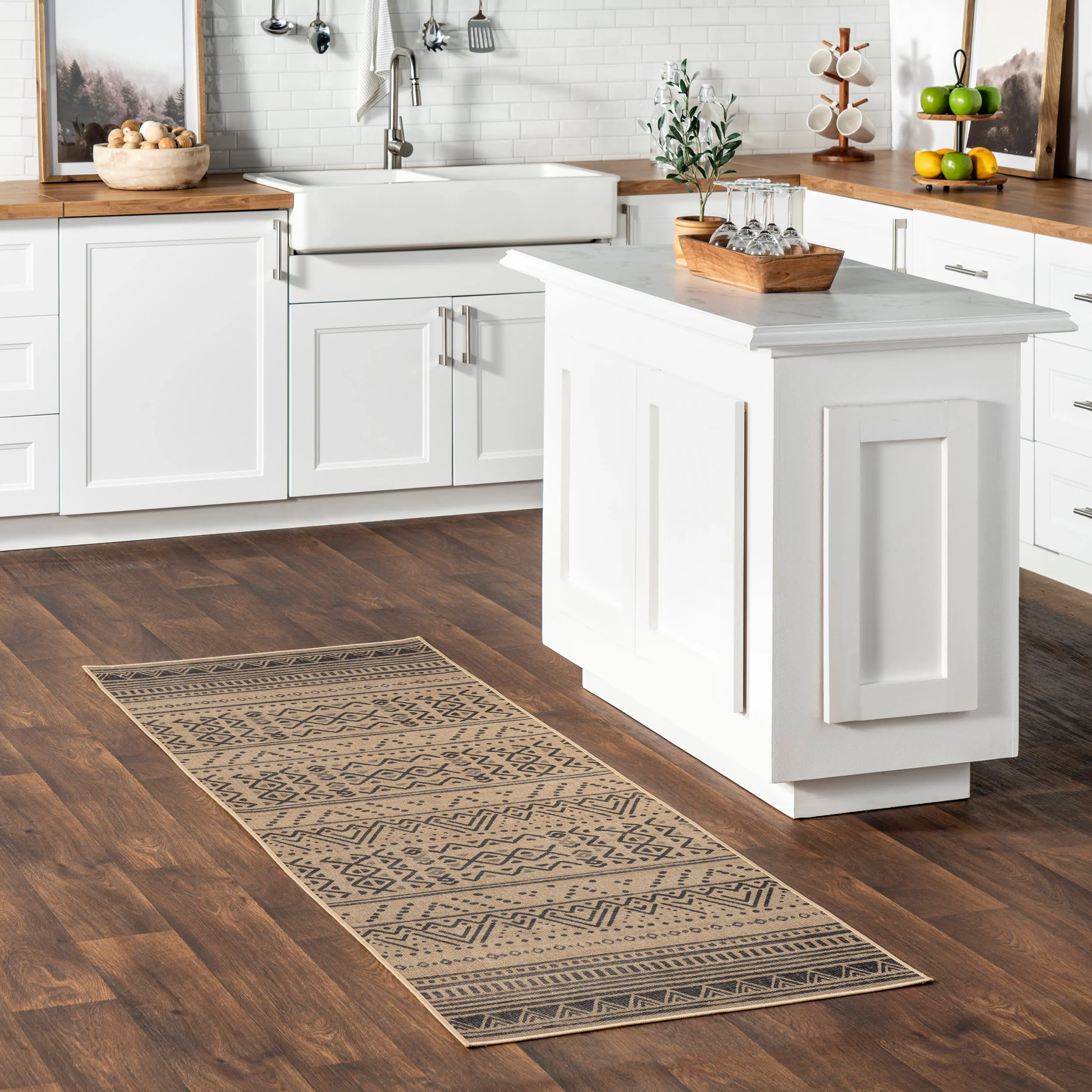 Janet Easy-Jute Washable Bohemian Rug | Natural - Image 2