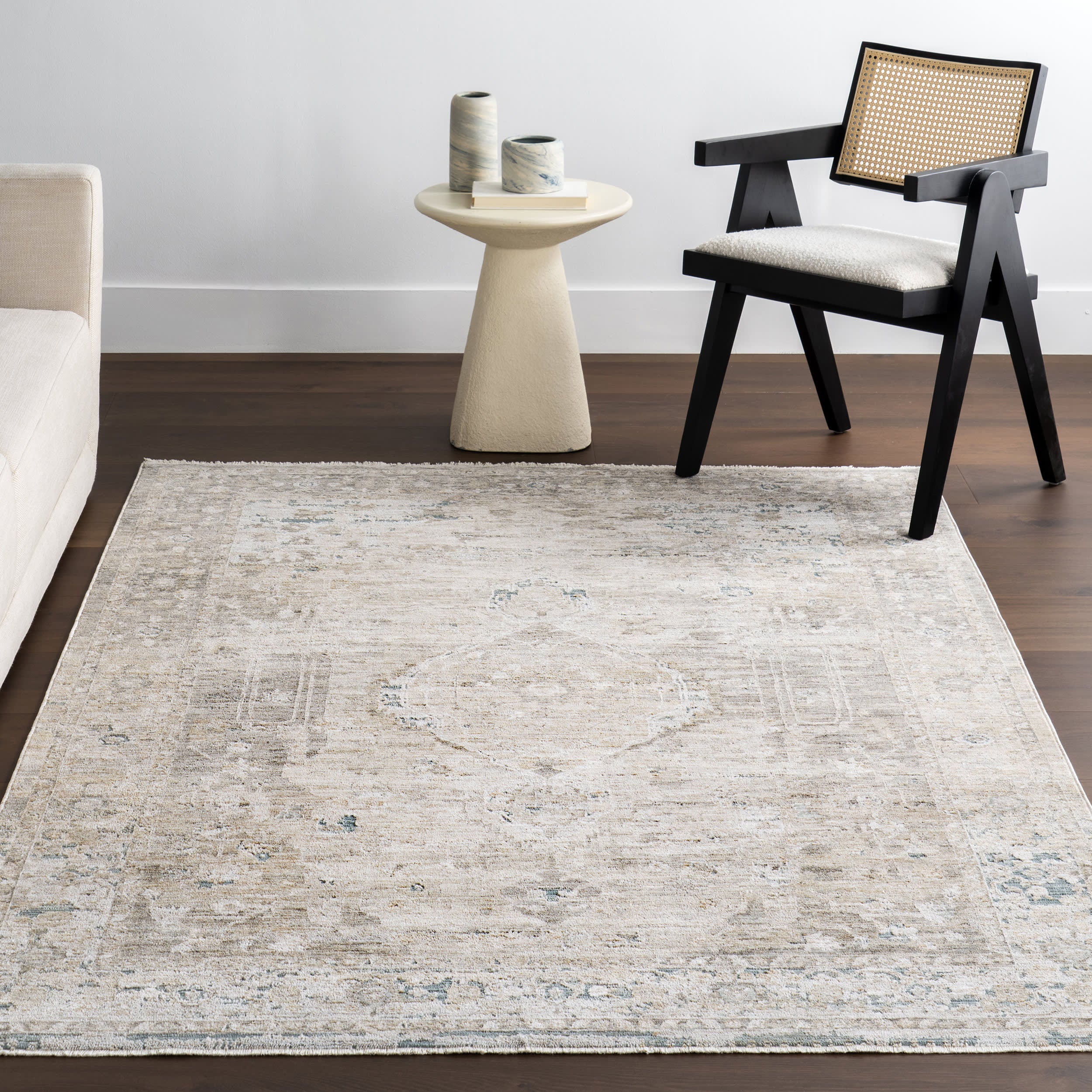 Janiyah Vintage Rug | Light Beige - Image 5