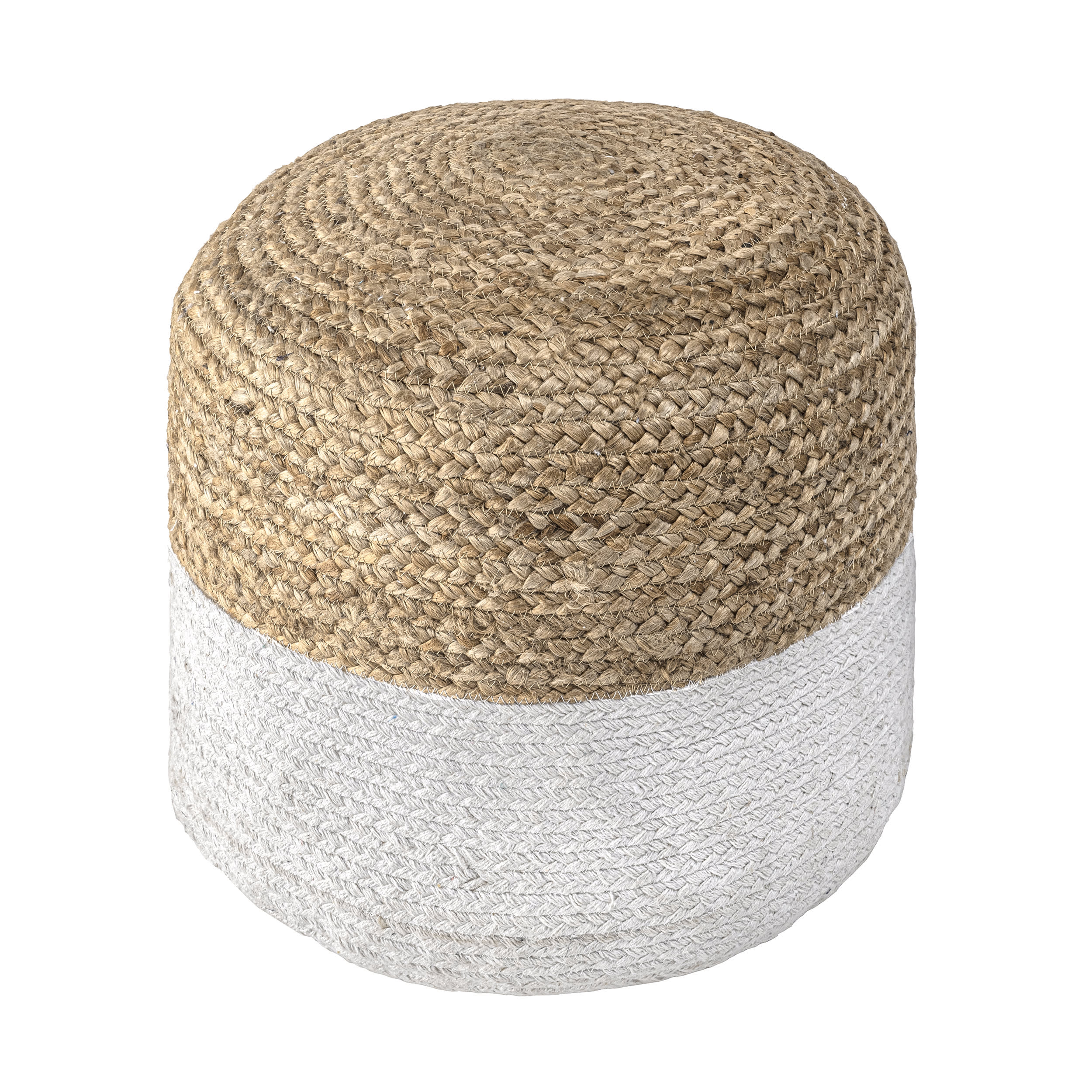 Janus Braided Jute Pouf | Natural - Image 2