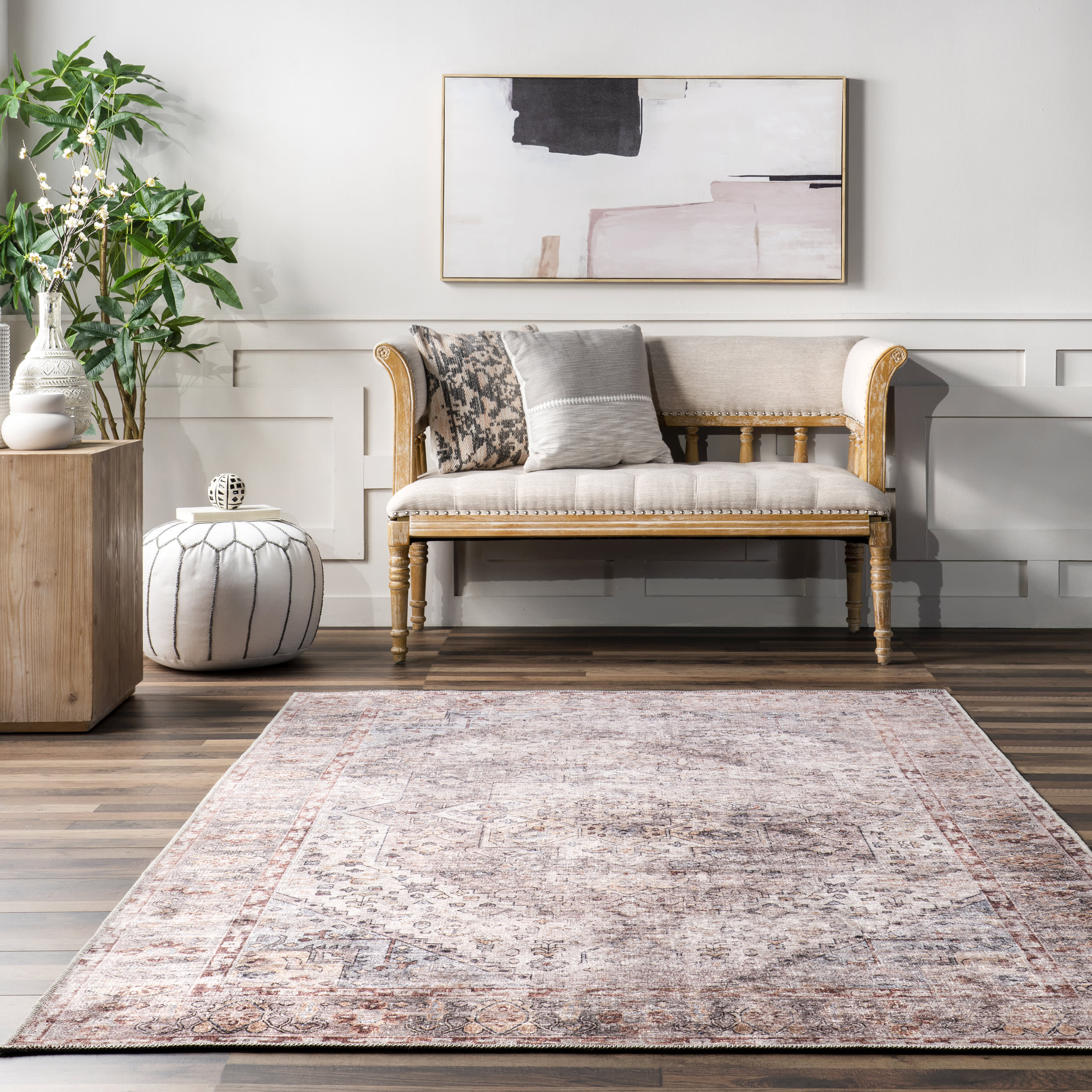 Jaqueline Antique Gilded Rug | Rust - Image 4