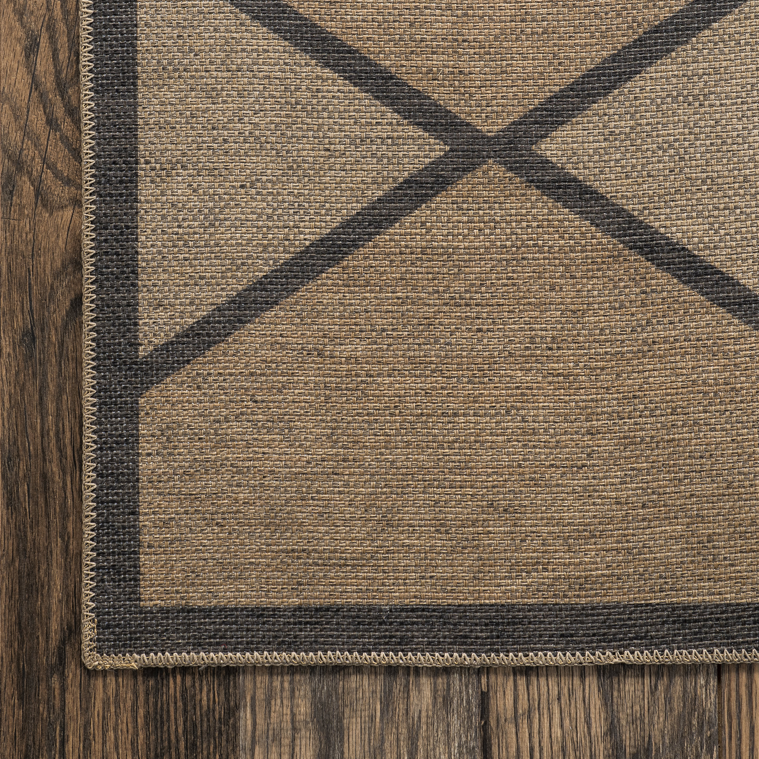 Jaquenetta Easy-Jute Washable Trellis Rug | Brown - Image 3