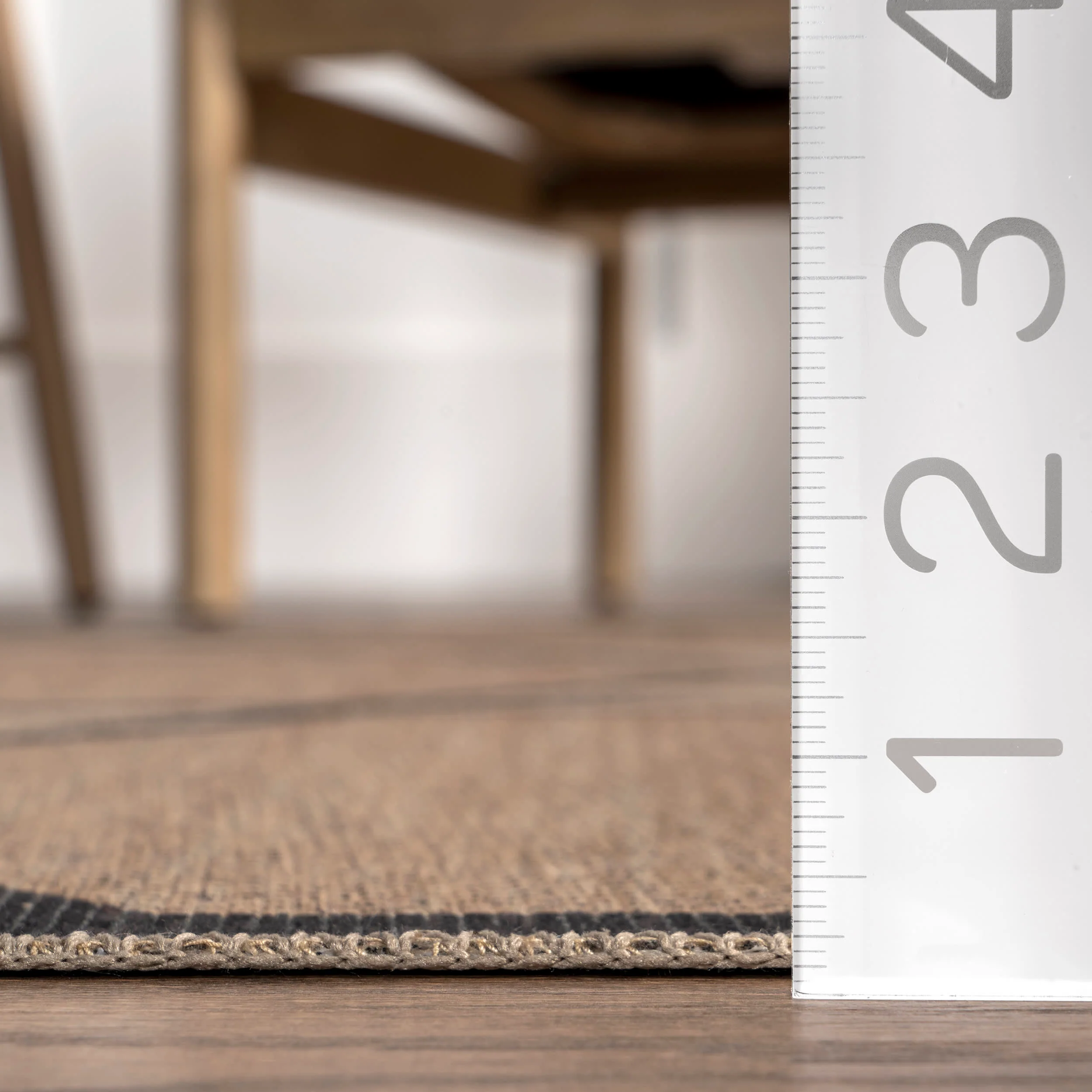 Jaquenetta Easy-Jute Washable Trellis Rug | Brown - Image 4