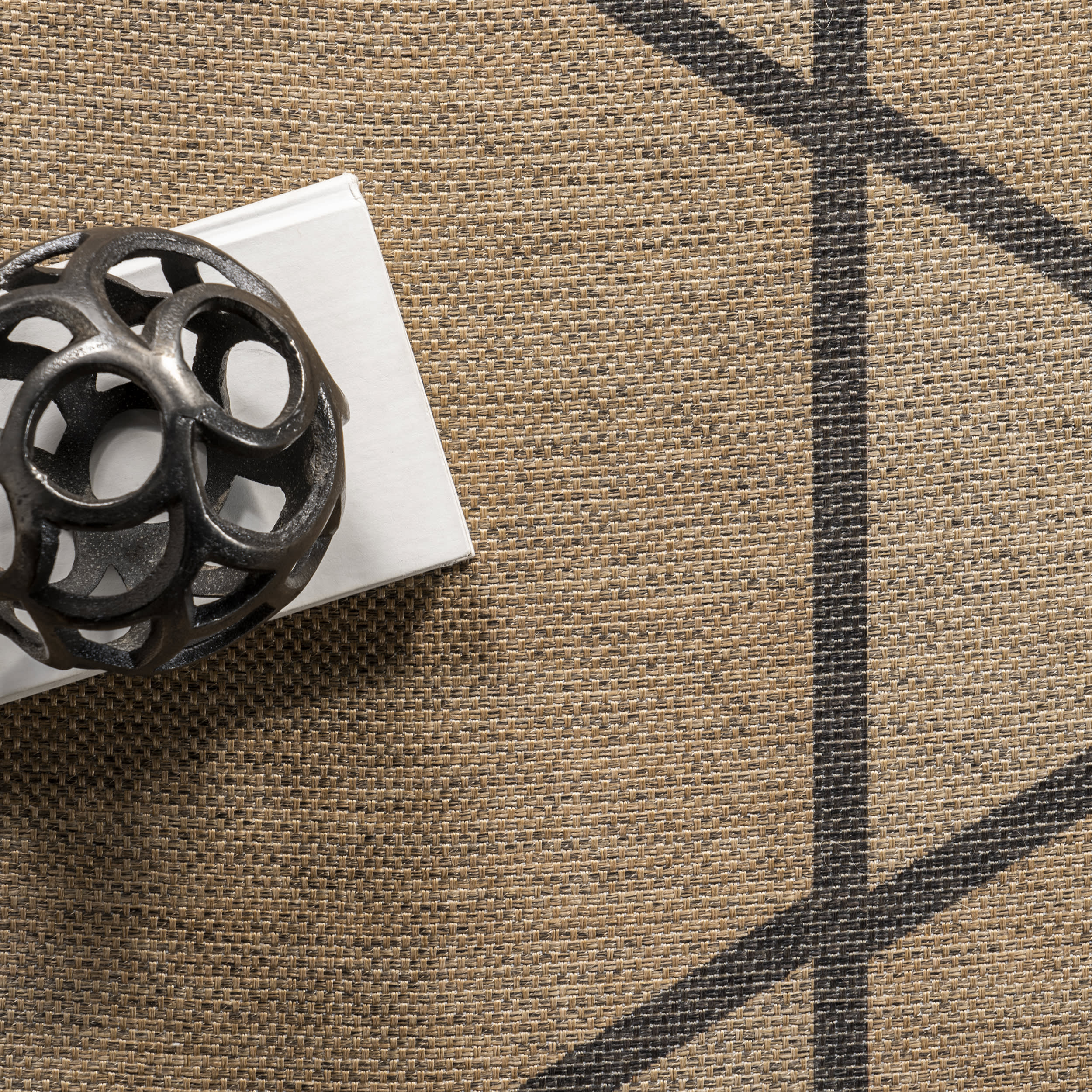 Jaquenetta Easy-Jute Washable Trellis Rug | Brown - Image 6