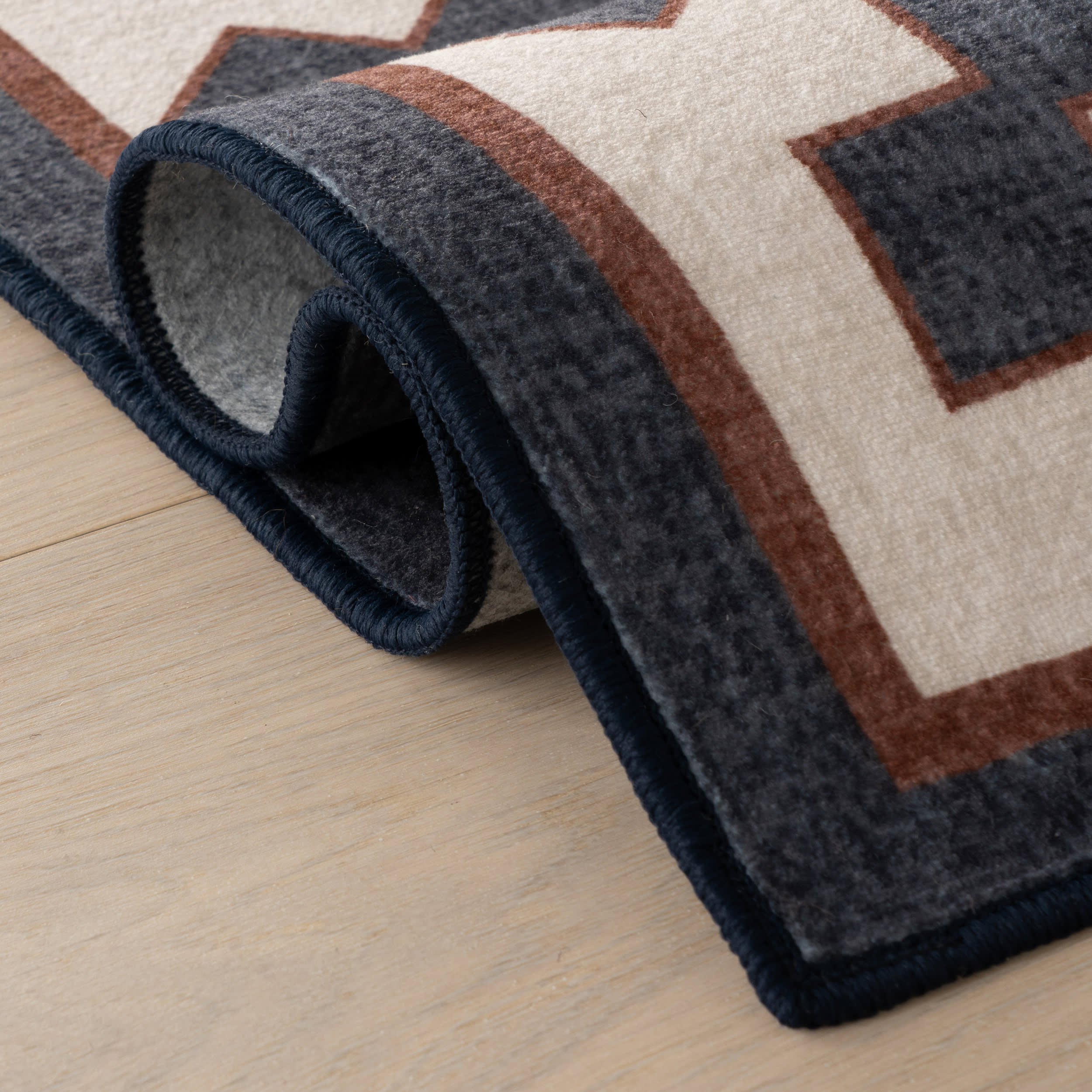 Jasdin Southwestern Washable Rug | Blue - Image 11