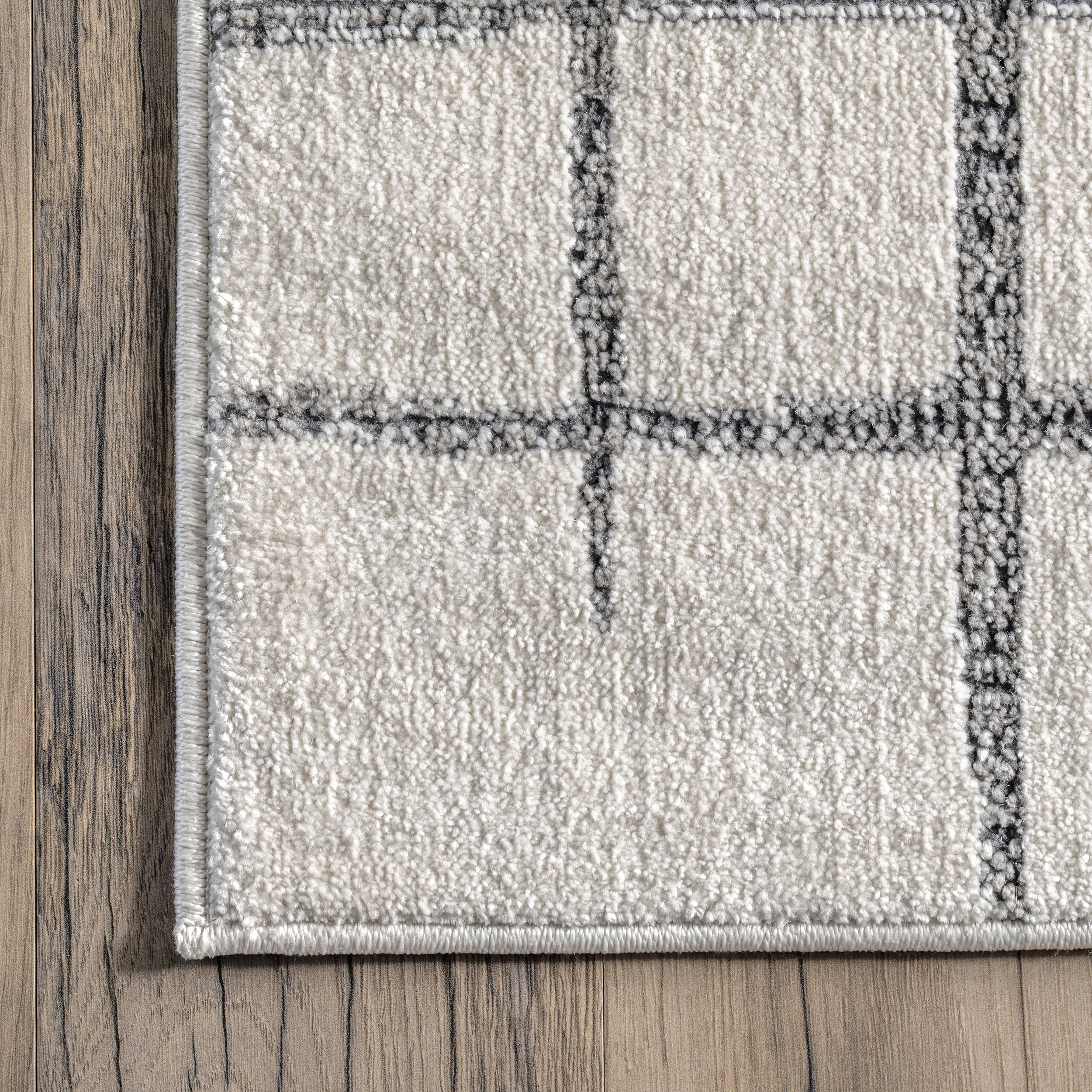 Jasmine Contemporary Lattice Rug | Beige - Image 3