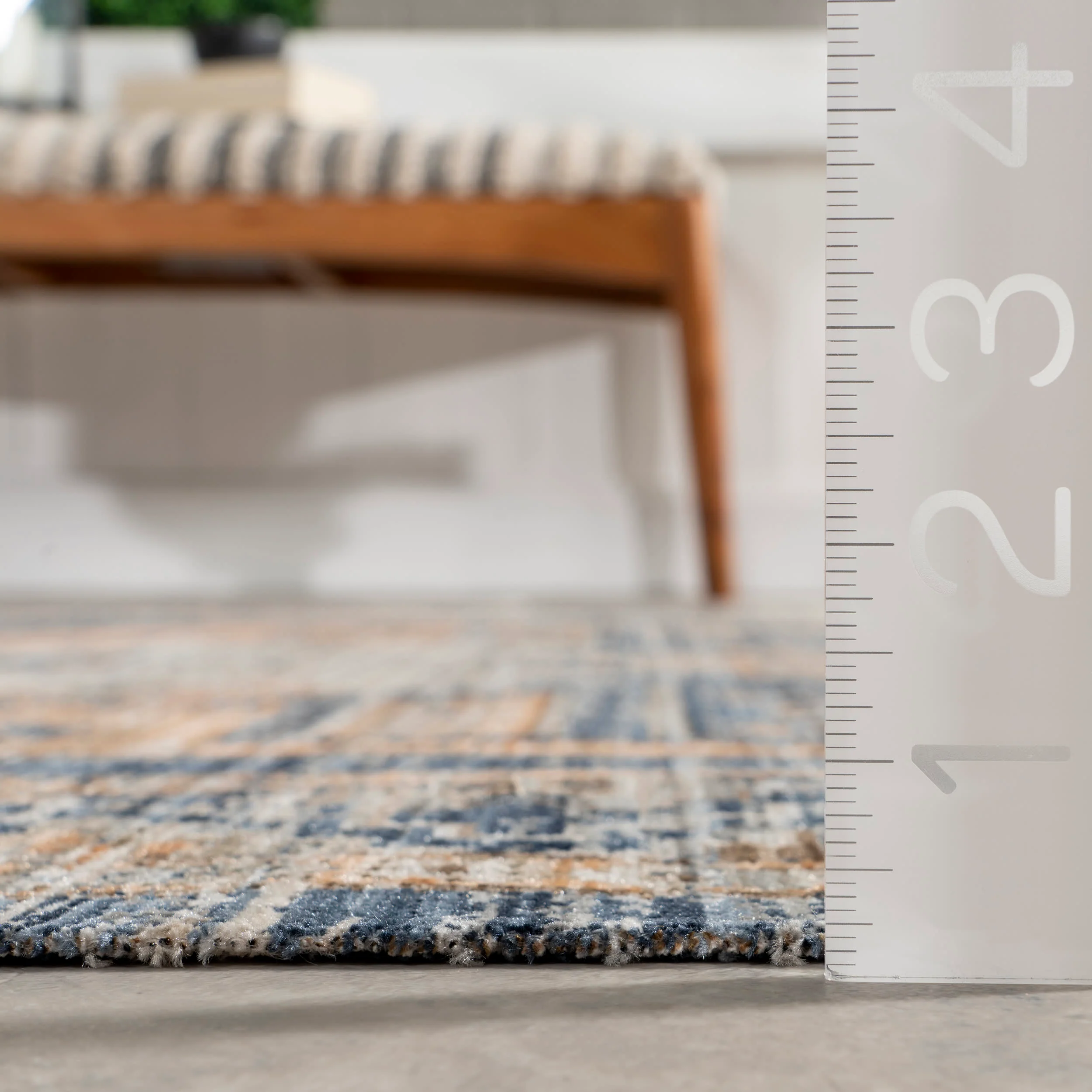 Jaycie Medallion Washable Indoor/Outdoor Rug | Blue - Image 5