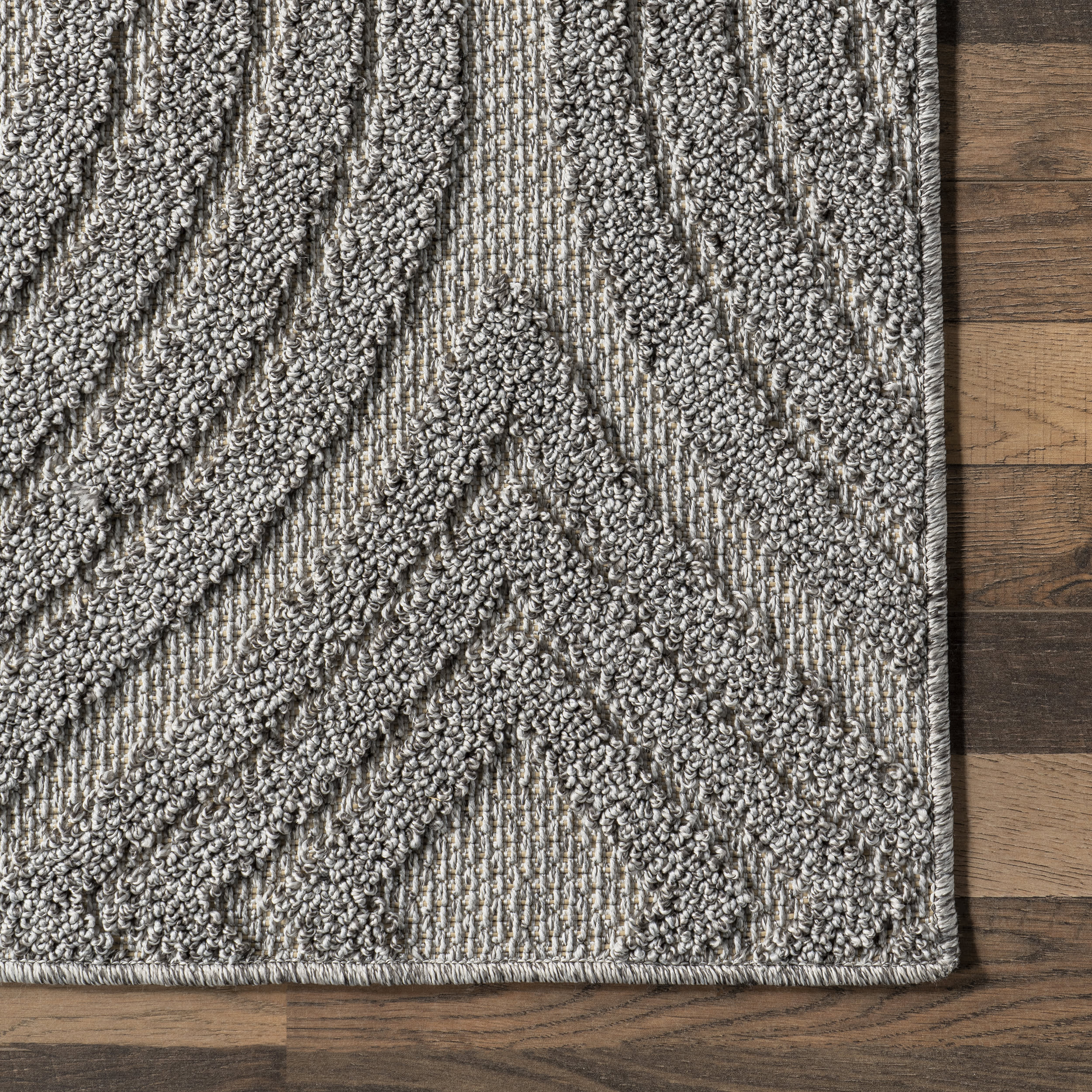 Jayda Diamond Indoor/Outdoor Rug | Grey - Image 3