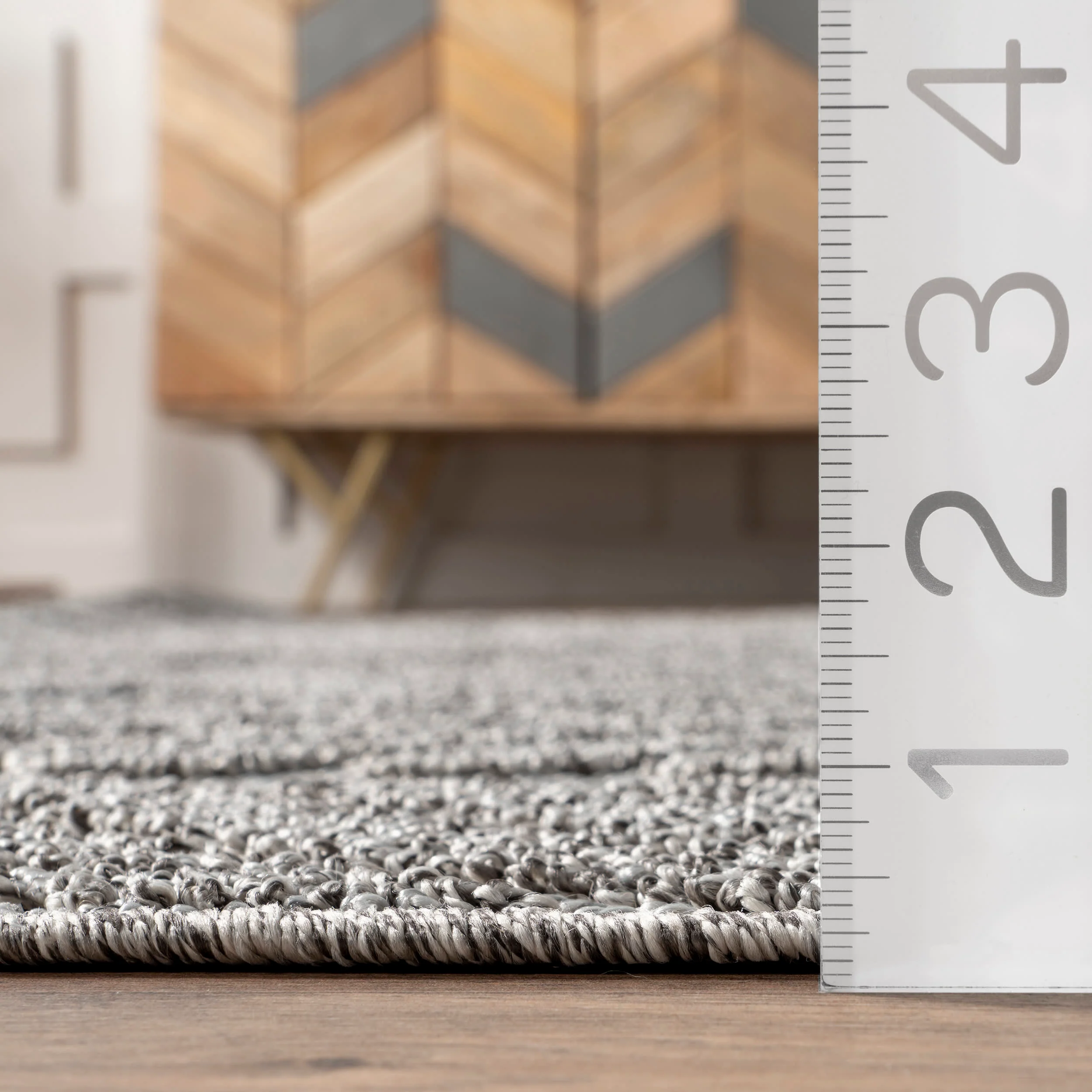 Jayda Diamond Indoor/Outdoor Rug | Grey - Image 4