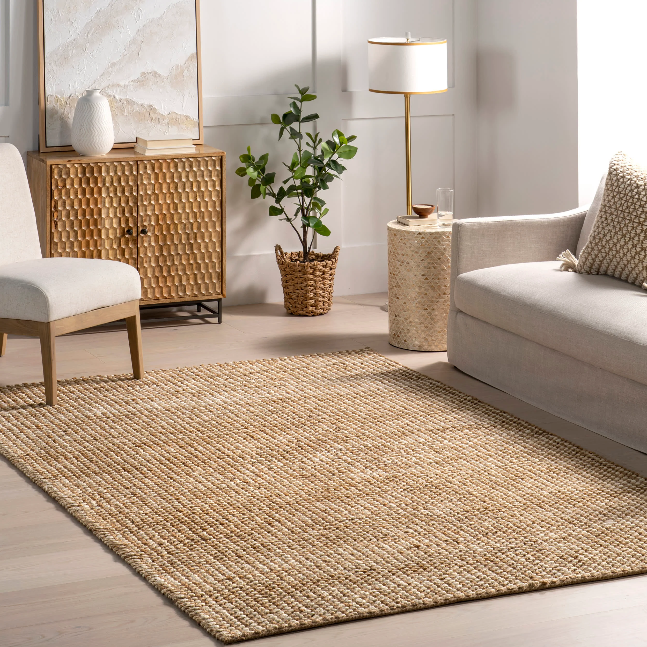Jayde Handwoven Jute Rug | Natural - Image 2