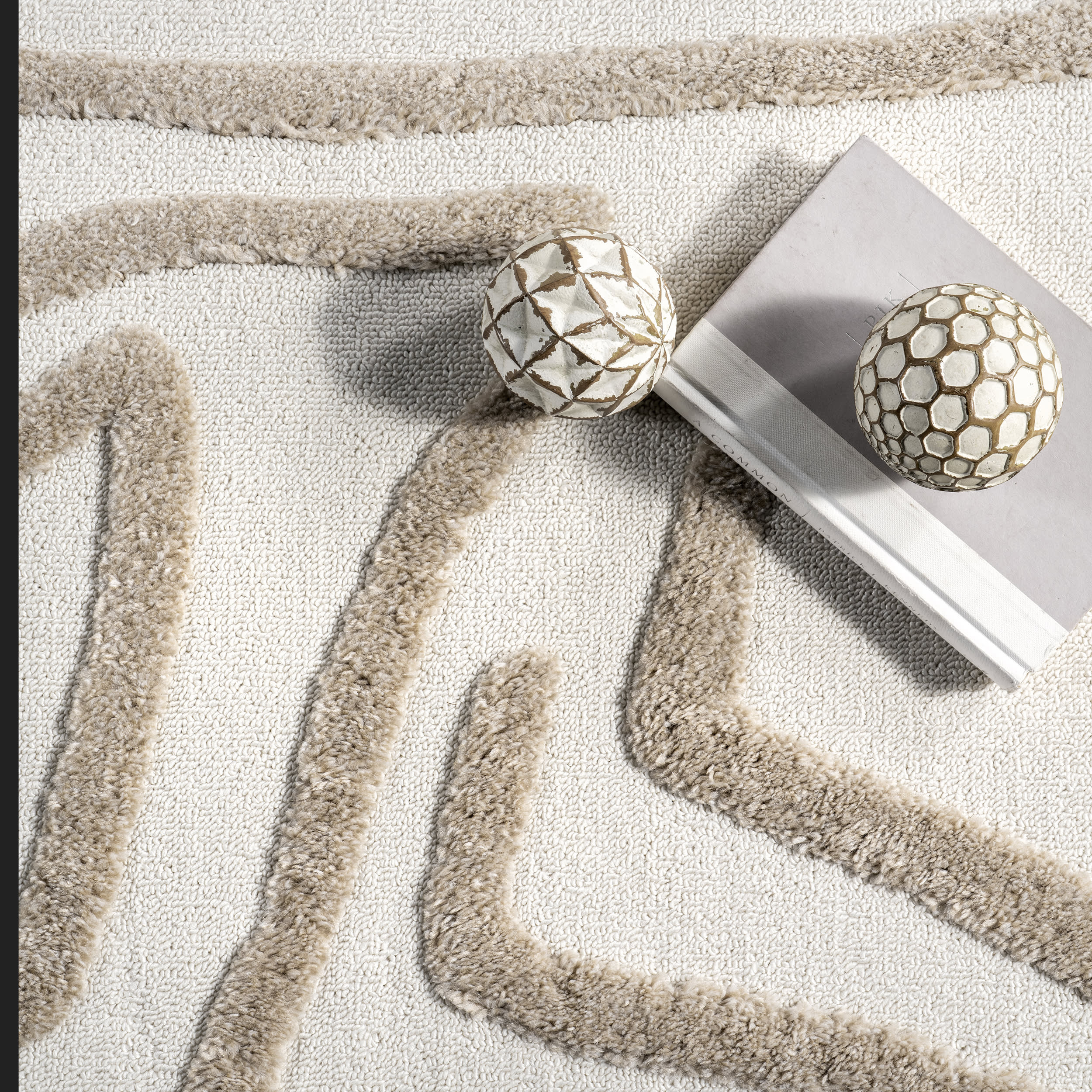 Jayla Abstract Art Rug | Ivory - Image 6