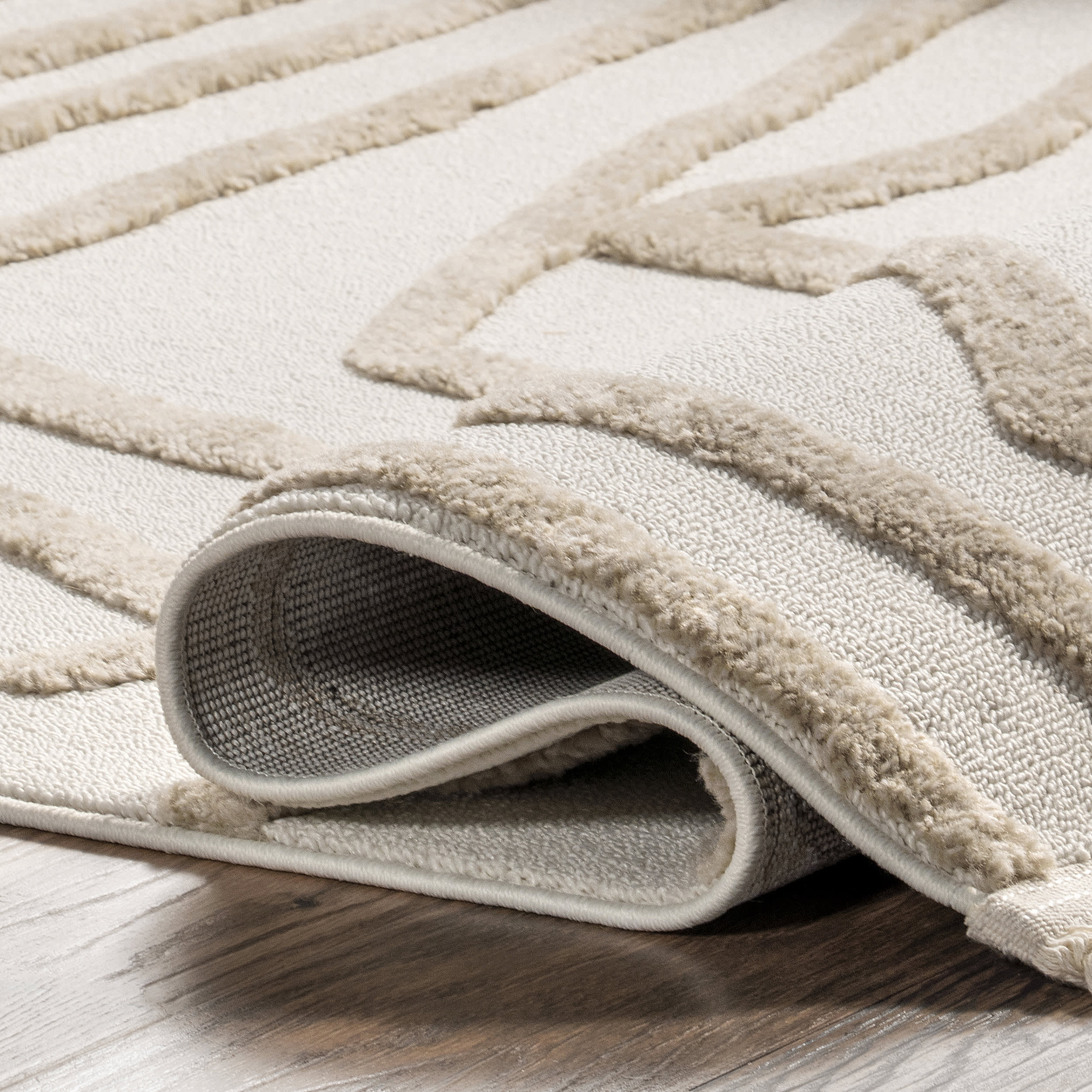 Jayla Abstract Art Rug | Ivory - Image 7