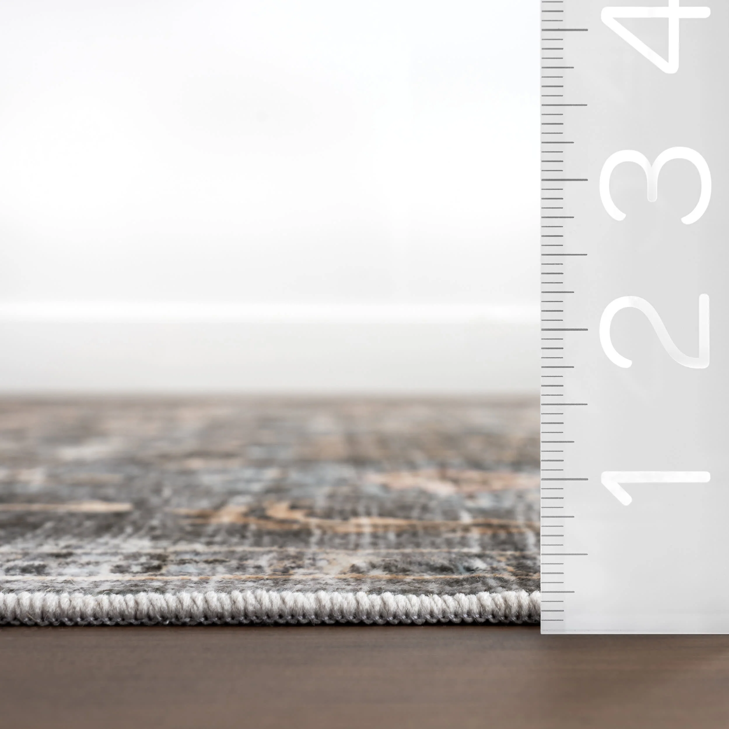 Jaylah Medallion Washable Rug | Charcoal - Image 6