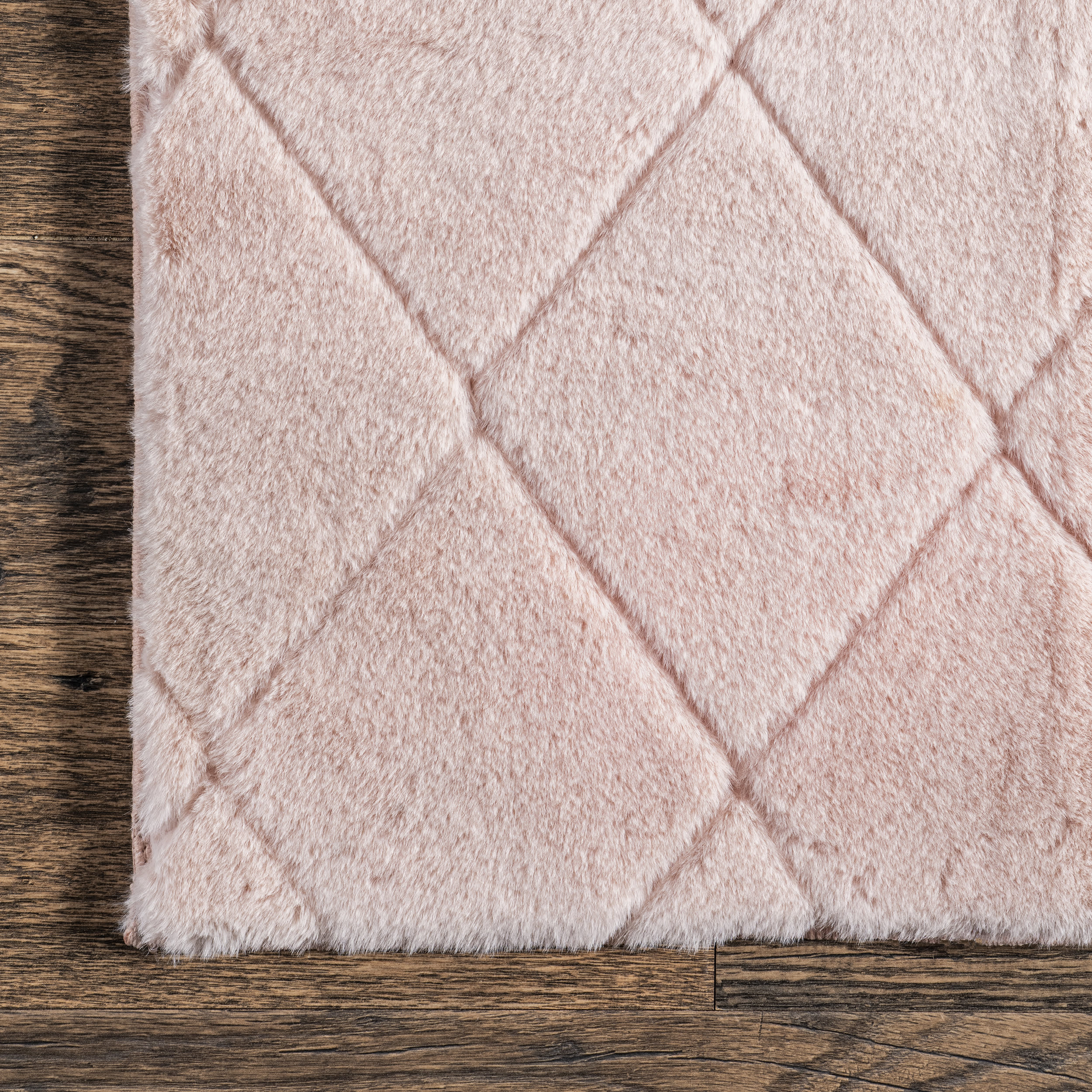 Jaylene Trellis Plush Cloud Washable Rug | Blush - Image 3