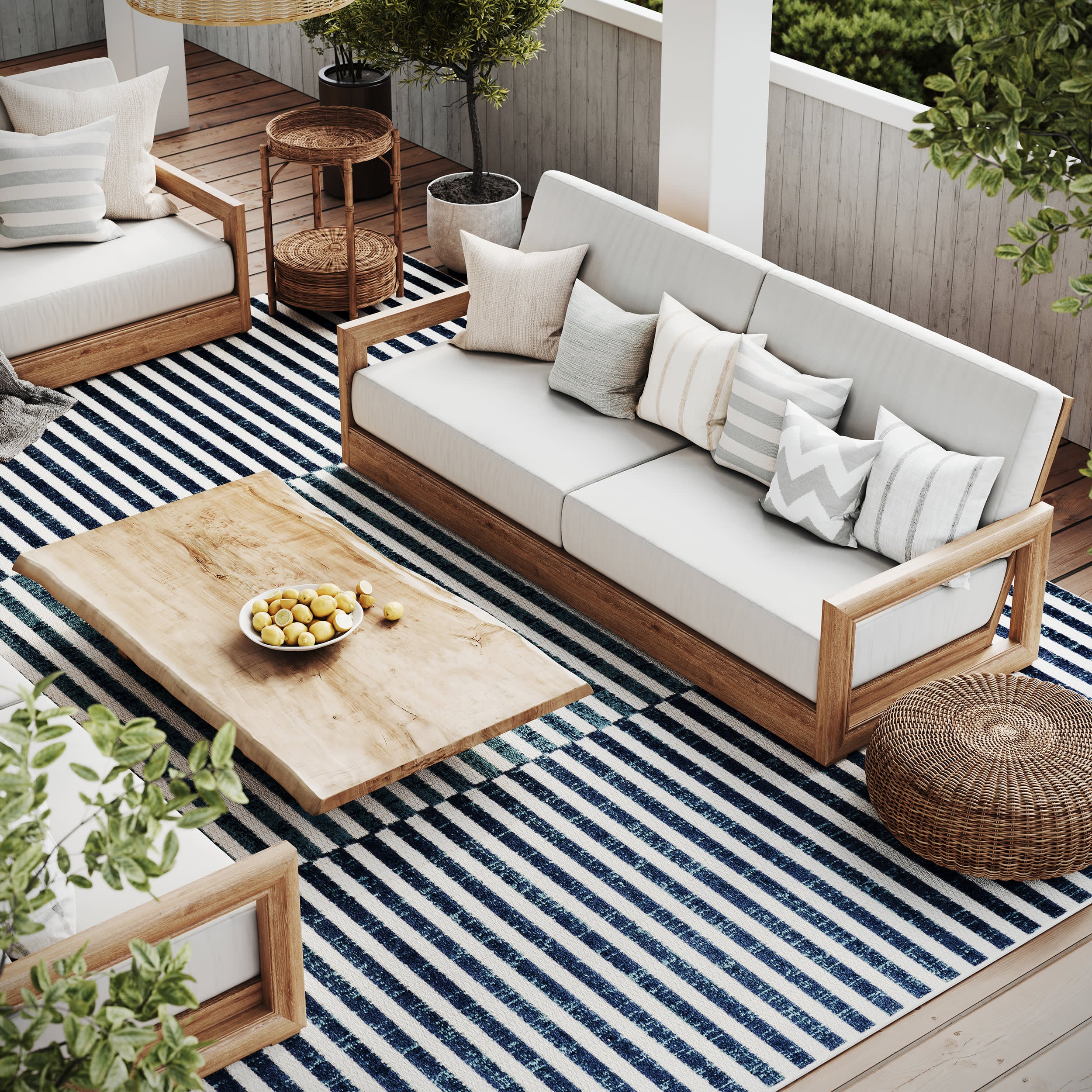 Colony Indoor/Outdoor Rug | Blue - Image 9