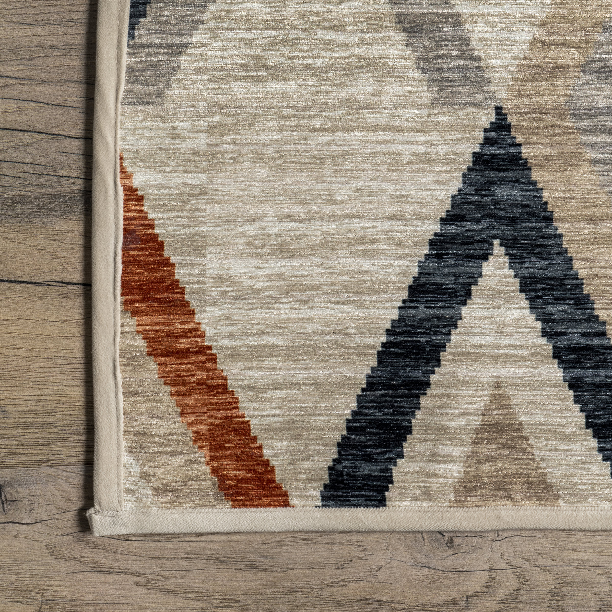 Jeanette Washable Tiled Rug | Ivory - Image 3