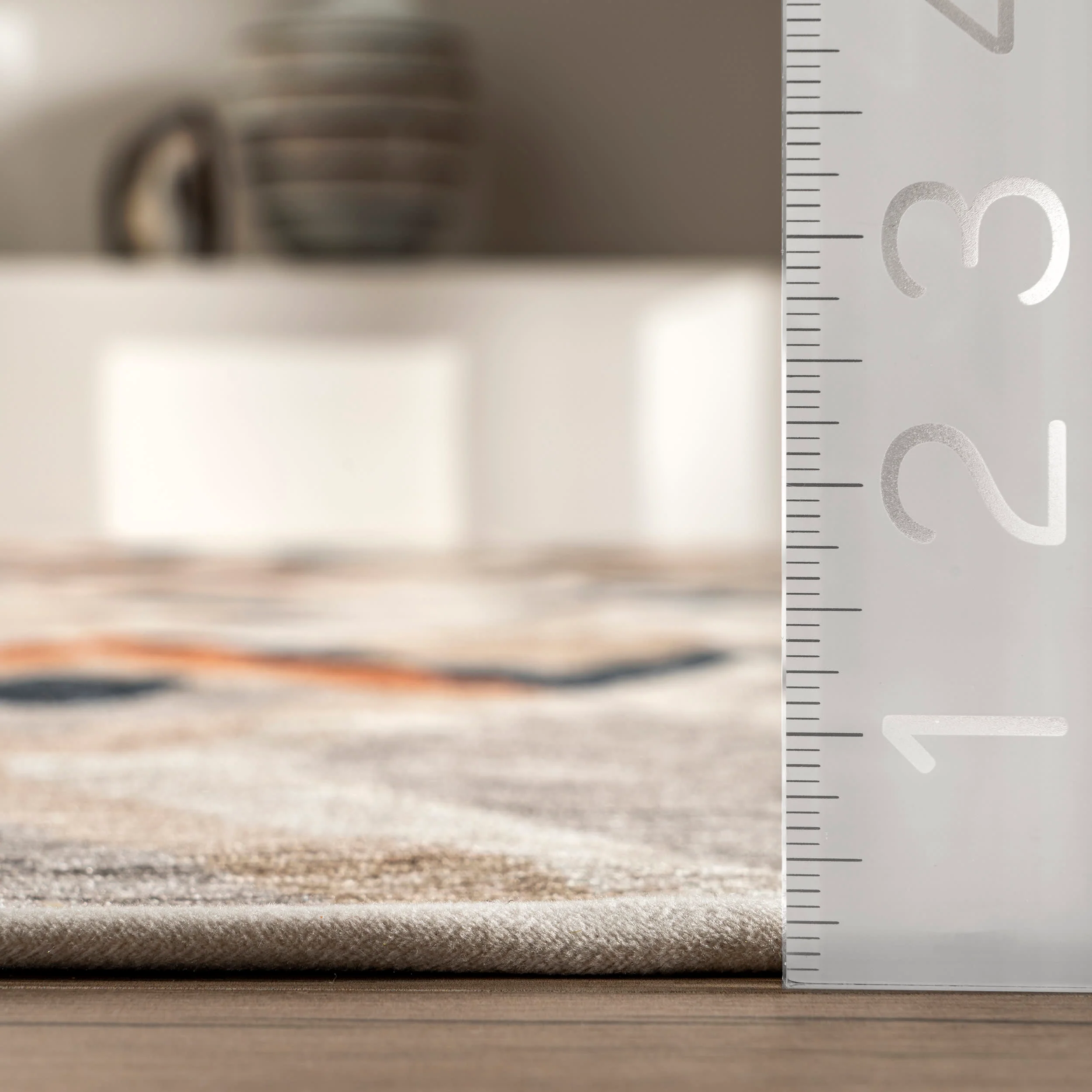 Jeanette Washable Tiled Rug | Ivory - Image 5