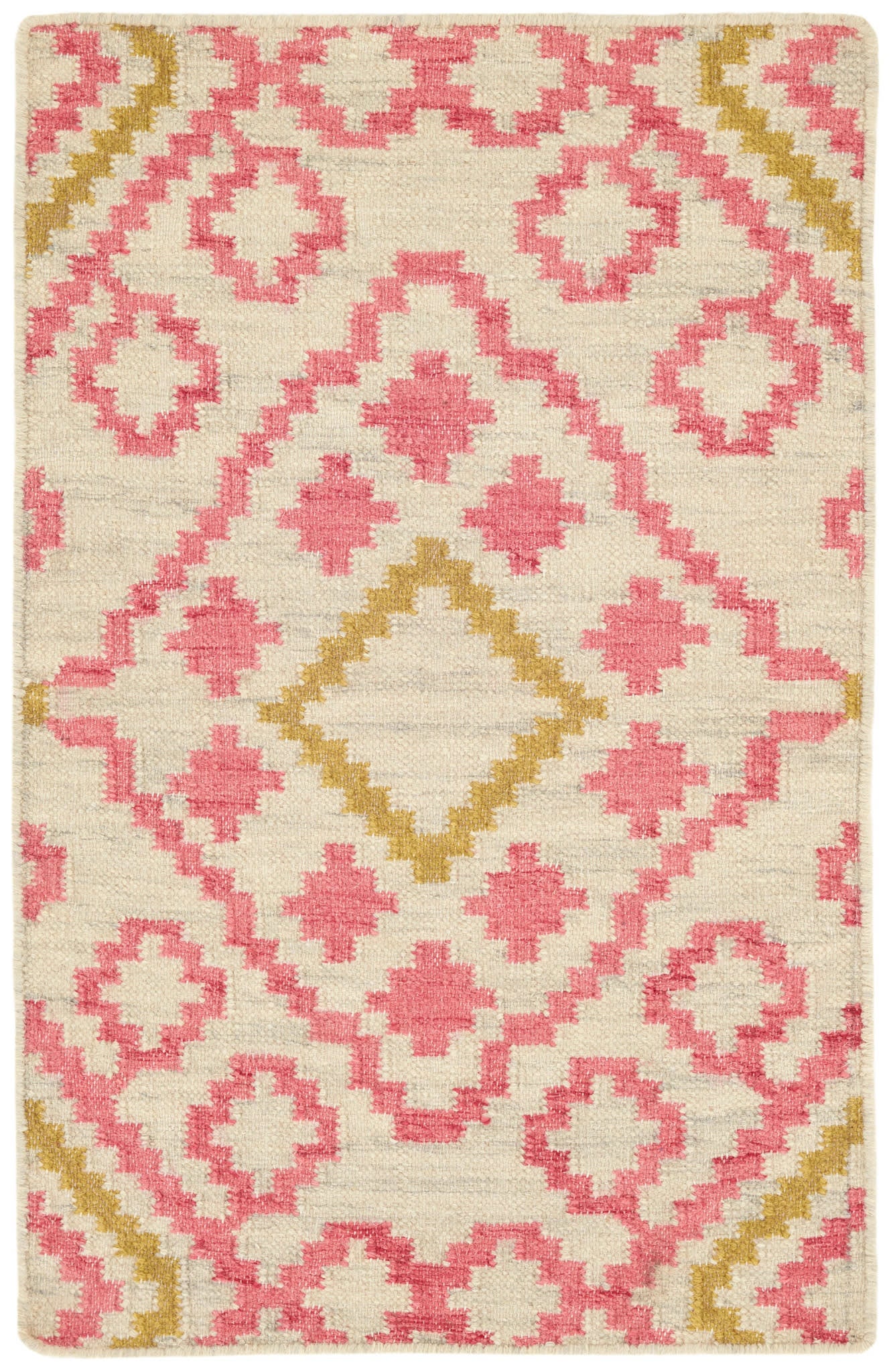 Jelly Roll Handwoven Wool Rug | Fuchsia - Image 2