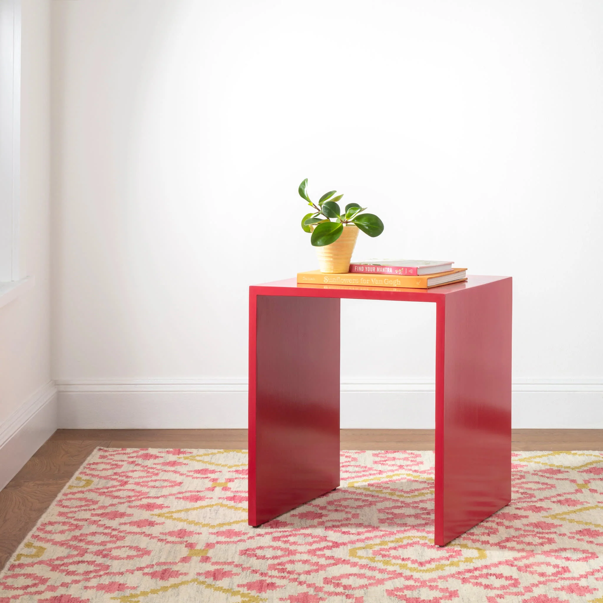 Jelly Roll Handwoven Wool Rug | Fuchsia - Image 3
