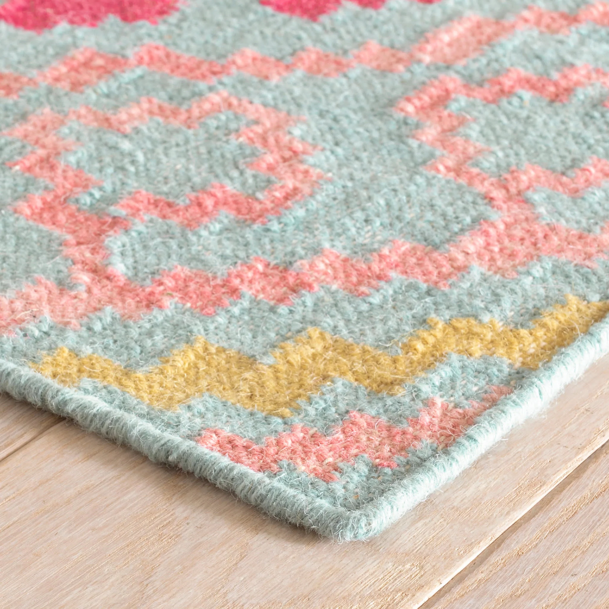 Jelly Roll Handwoven Wool Rug | Multi - Image 5