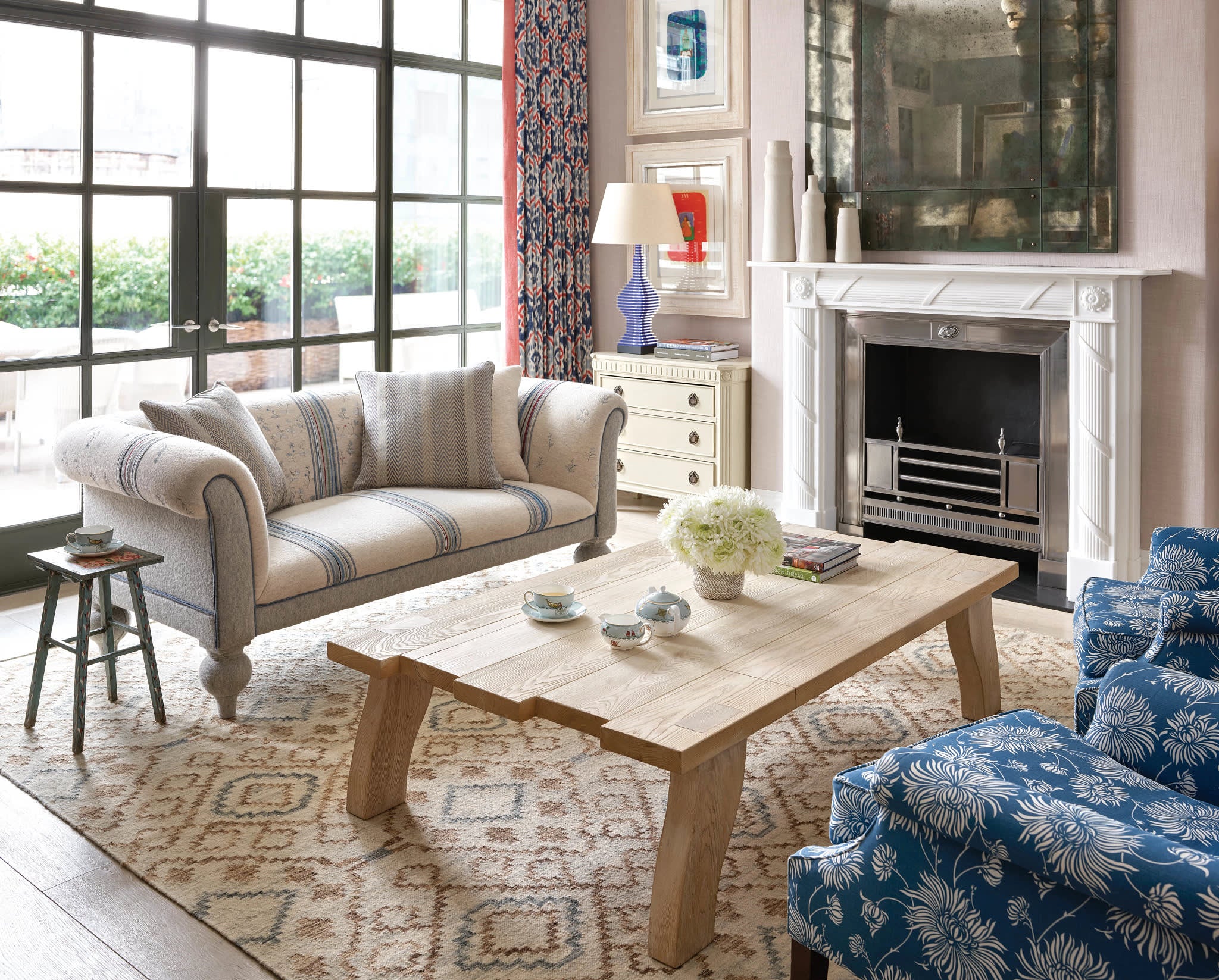 Jelly Roll Handwoven Wool Rug | Sky - Image 3
