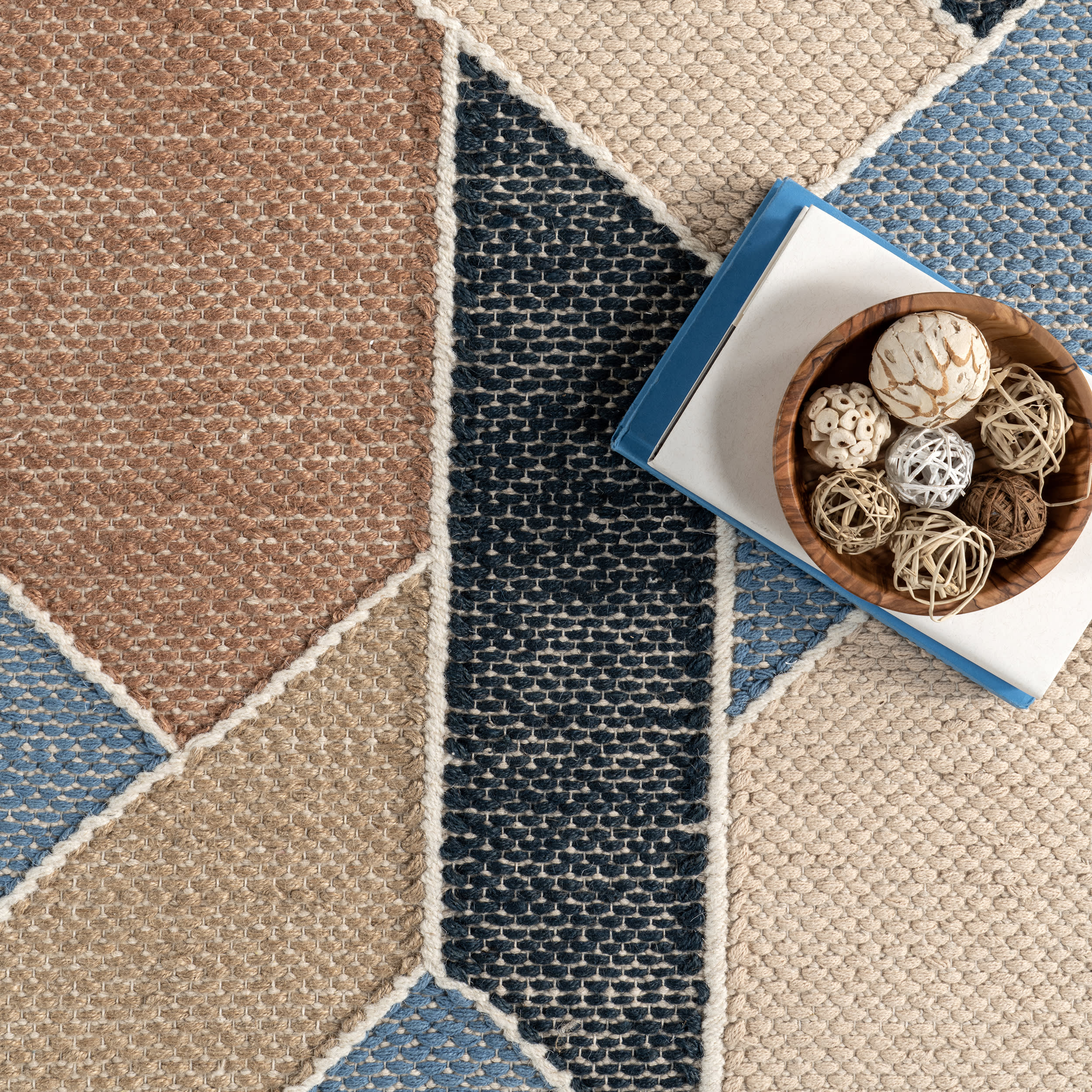 Jena Abstract Mid-century Modern Rug | Blue - Image 7