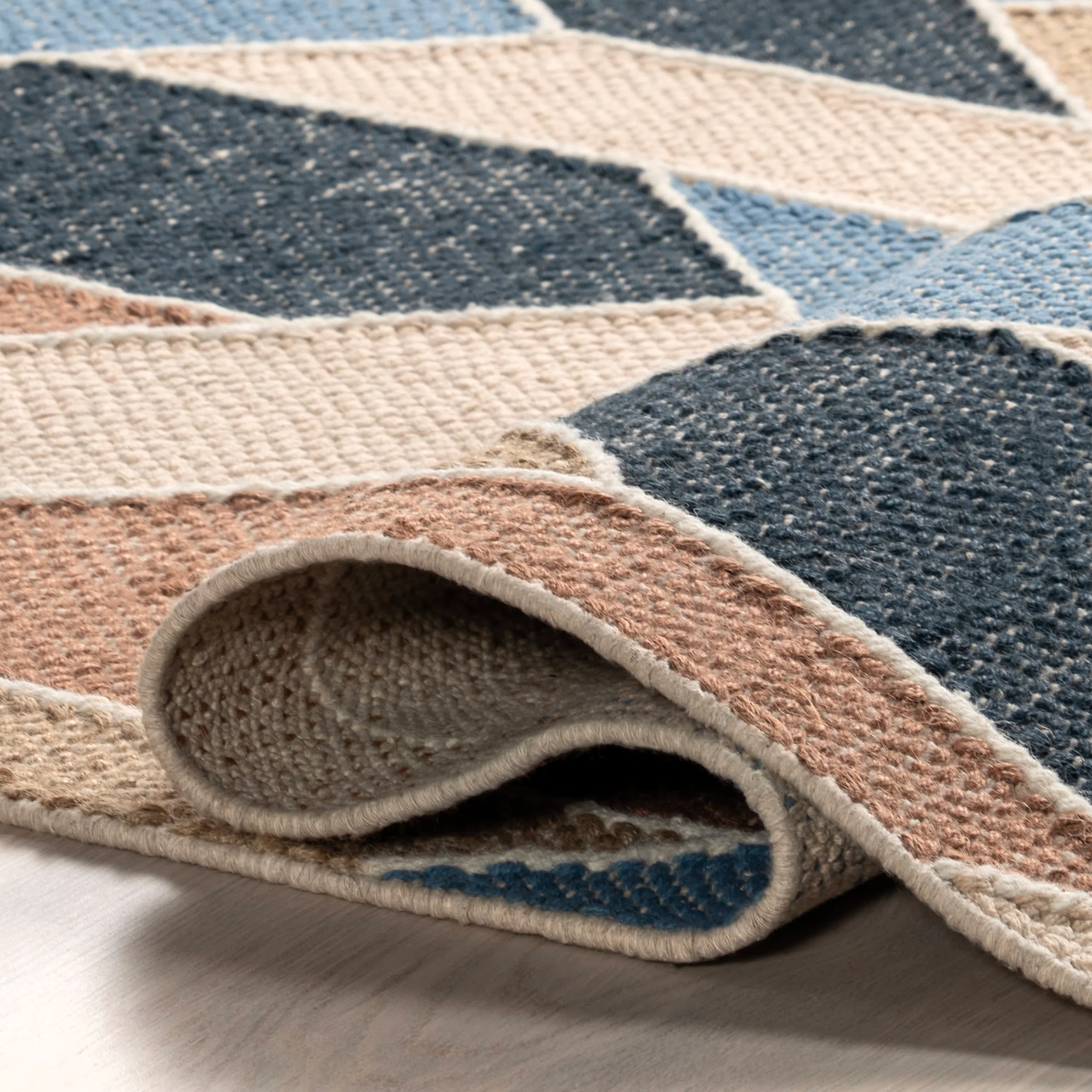 Jena Abstract Mid-century Modern Rug | Blue - Image 8
