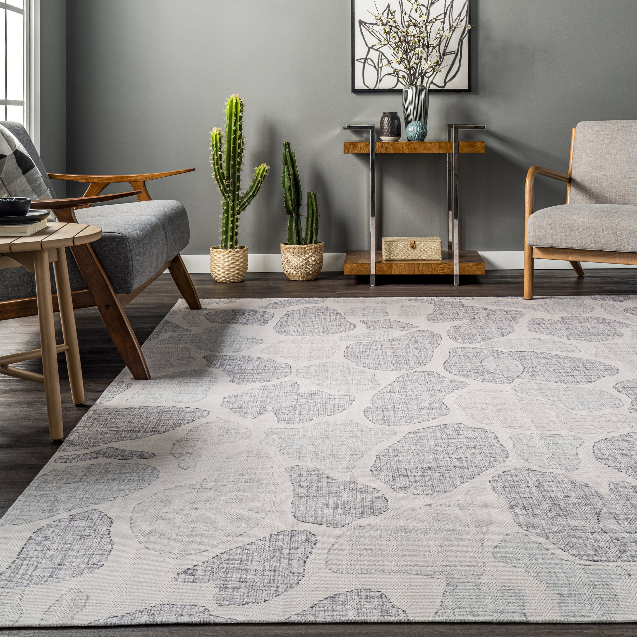 Jenna Washable Pebble Rug | Beige - Image 4