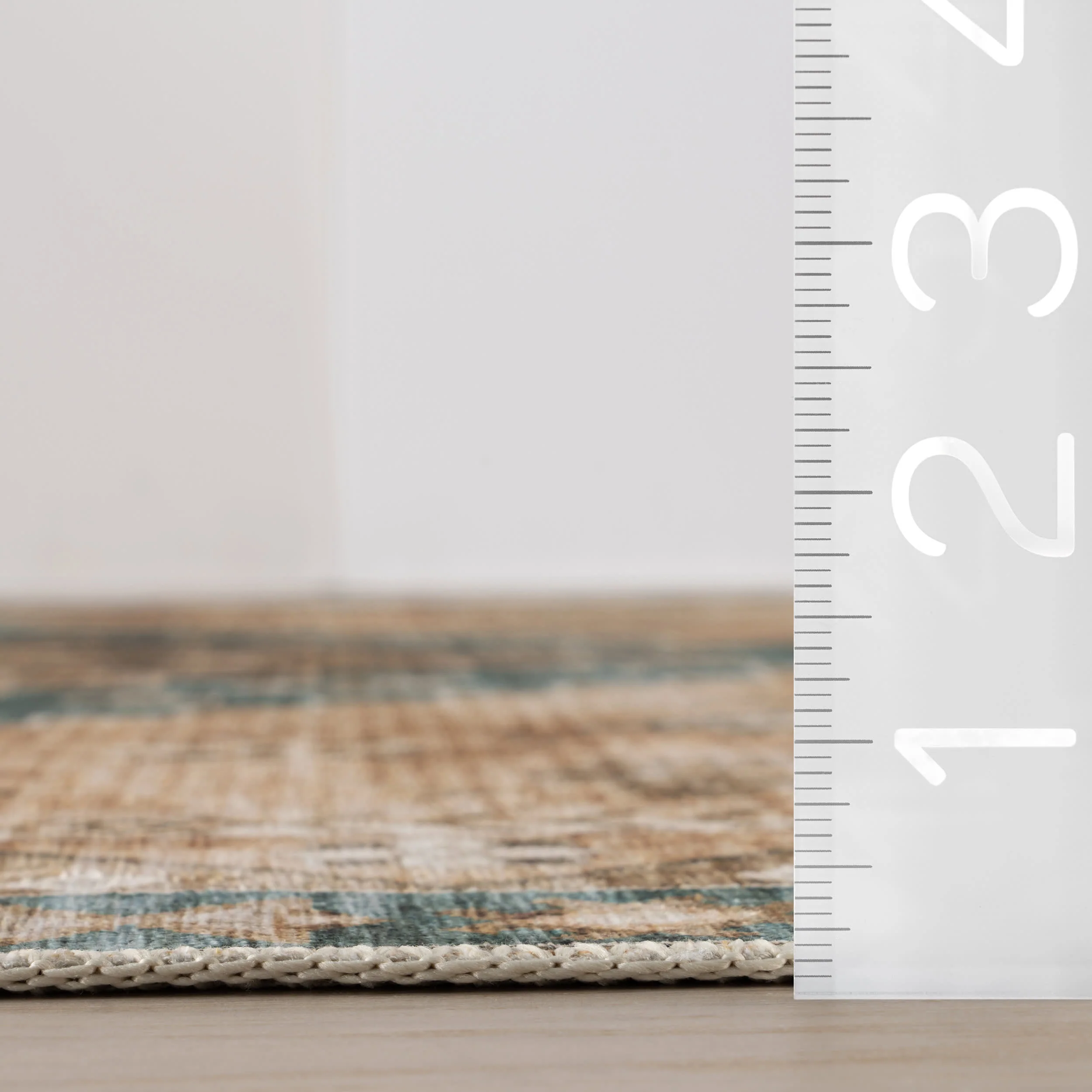 Jessamine Spill Proof Washable Geometric Rug | Hunter Green - Image 6