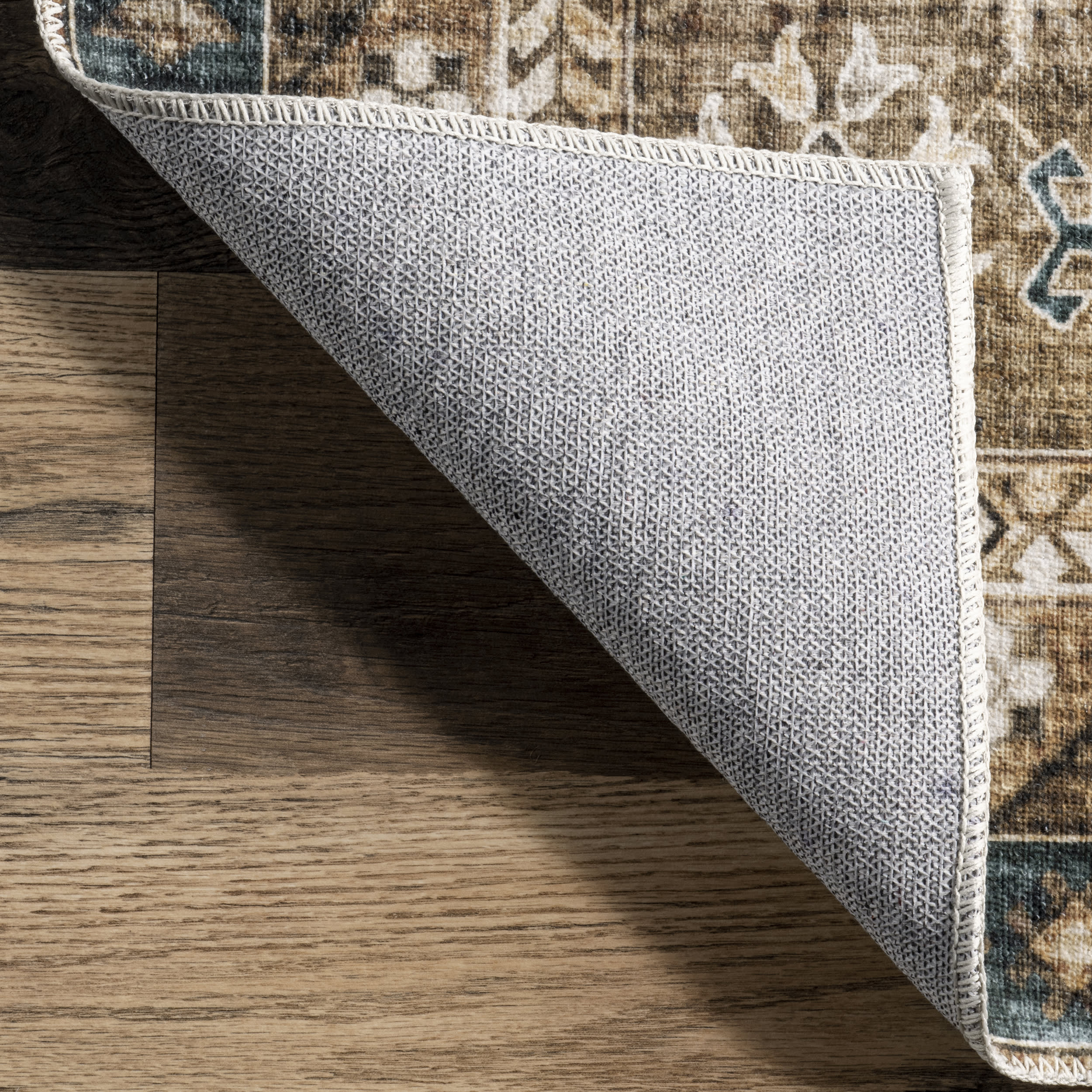 Jessamine Washable Geometric Rug | Hunter Green - Image 5