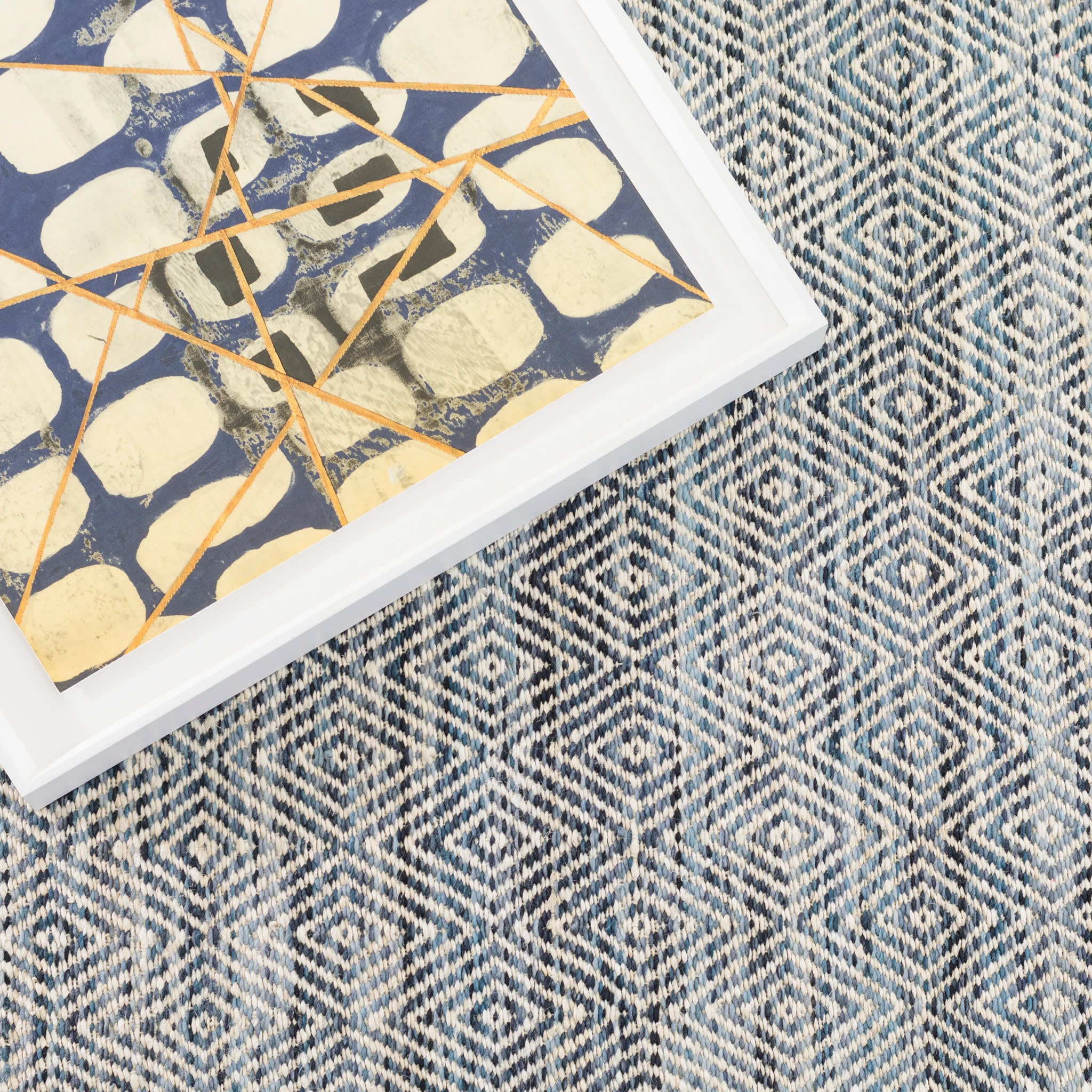 Jewel Handwoven Jute Rug | Blue - Image 2