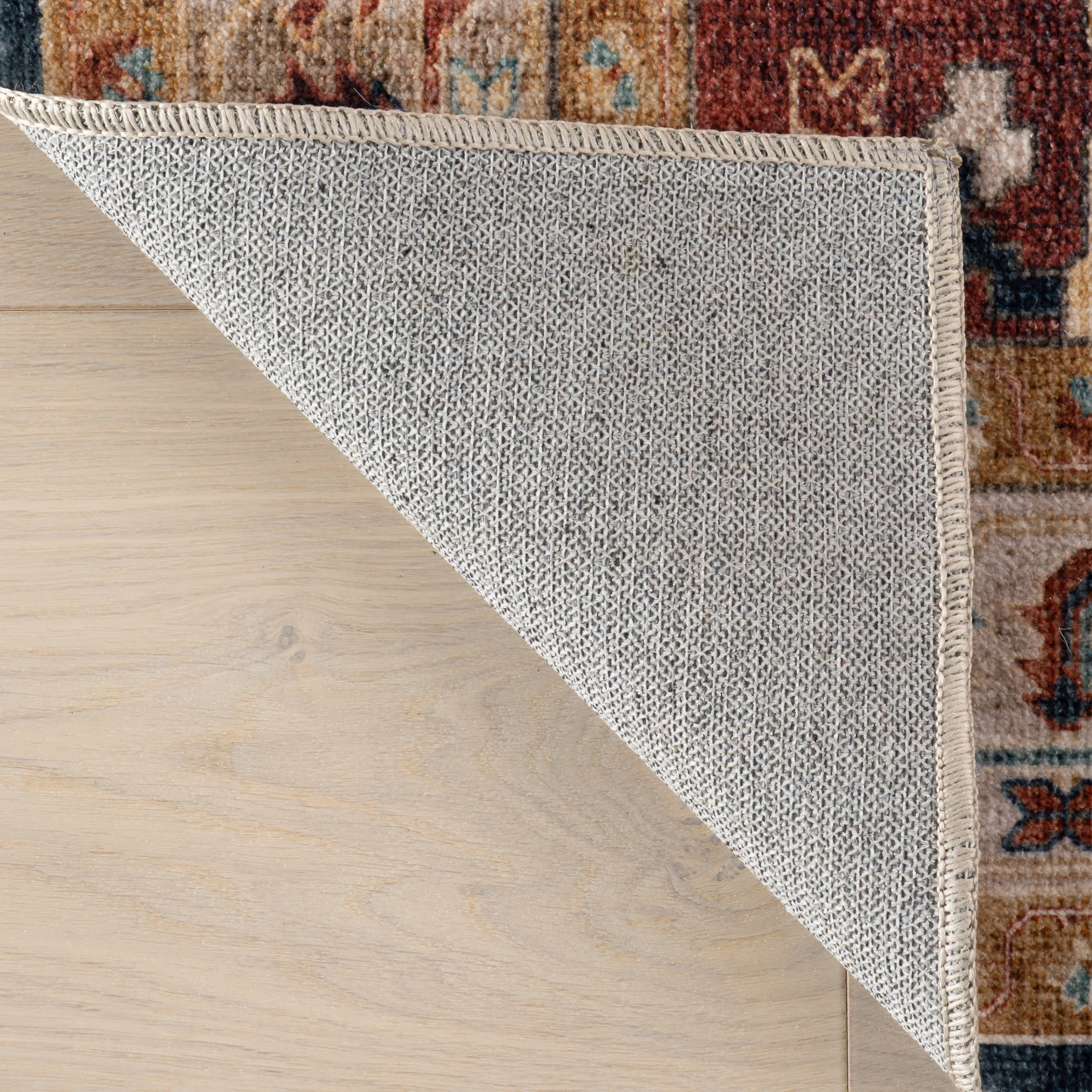 Jewel Medallion Spill Proof Washable Rug | Dark Blue - Image 7