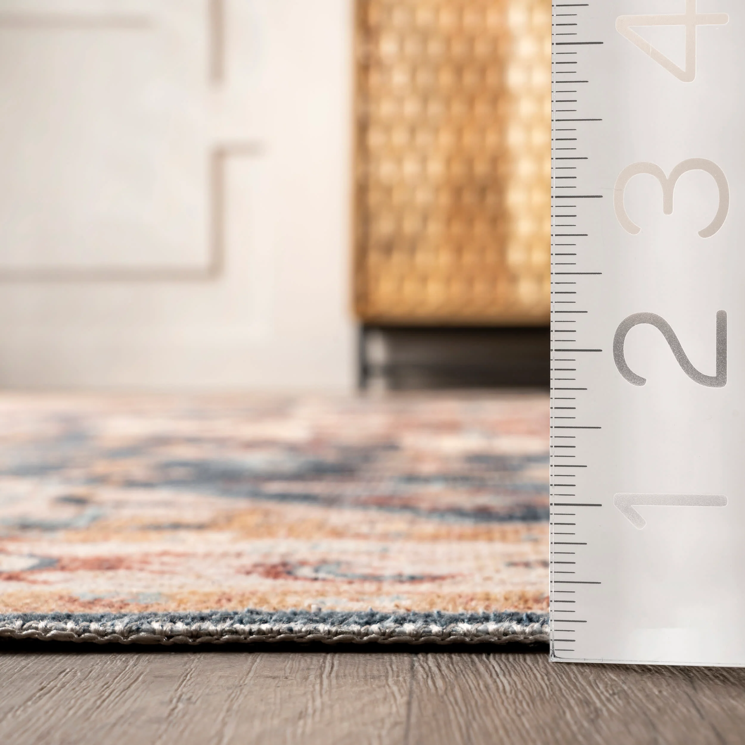 Jewel Medallion Washable Rug | Dark Blue - Image 5