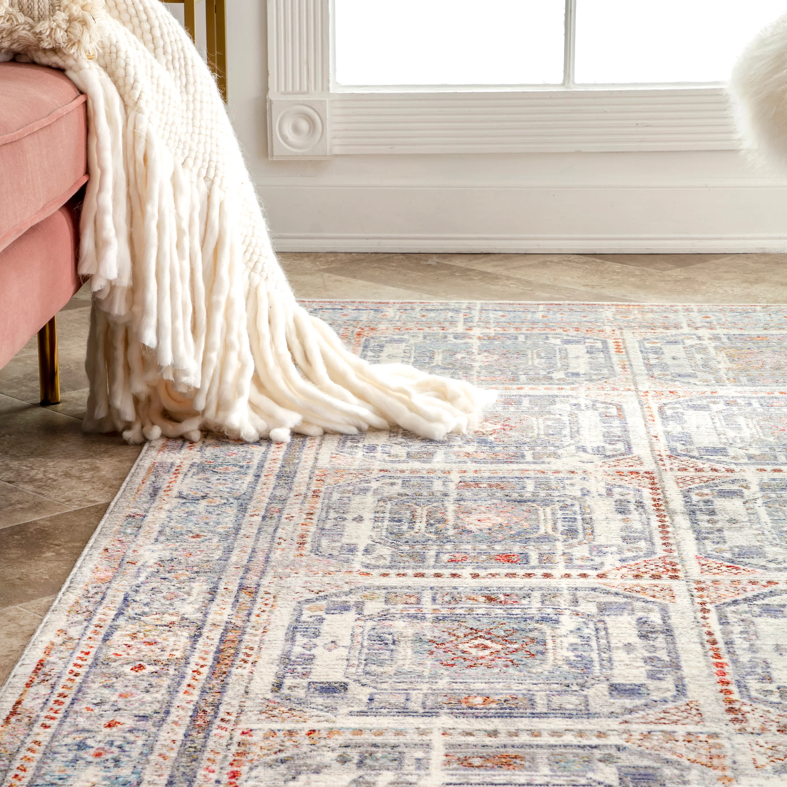 Jeweled Tiles Rug | Multicolor - Image 4