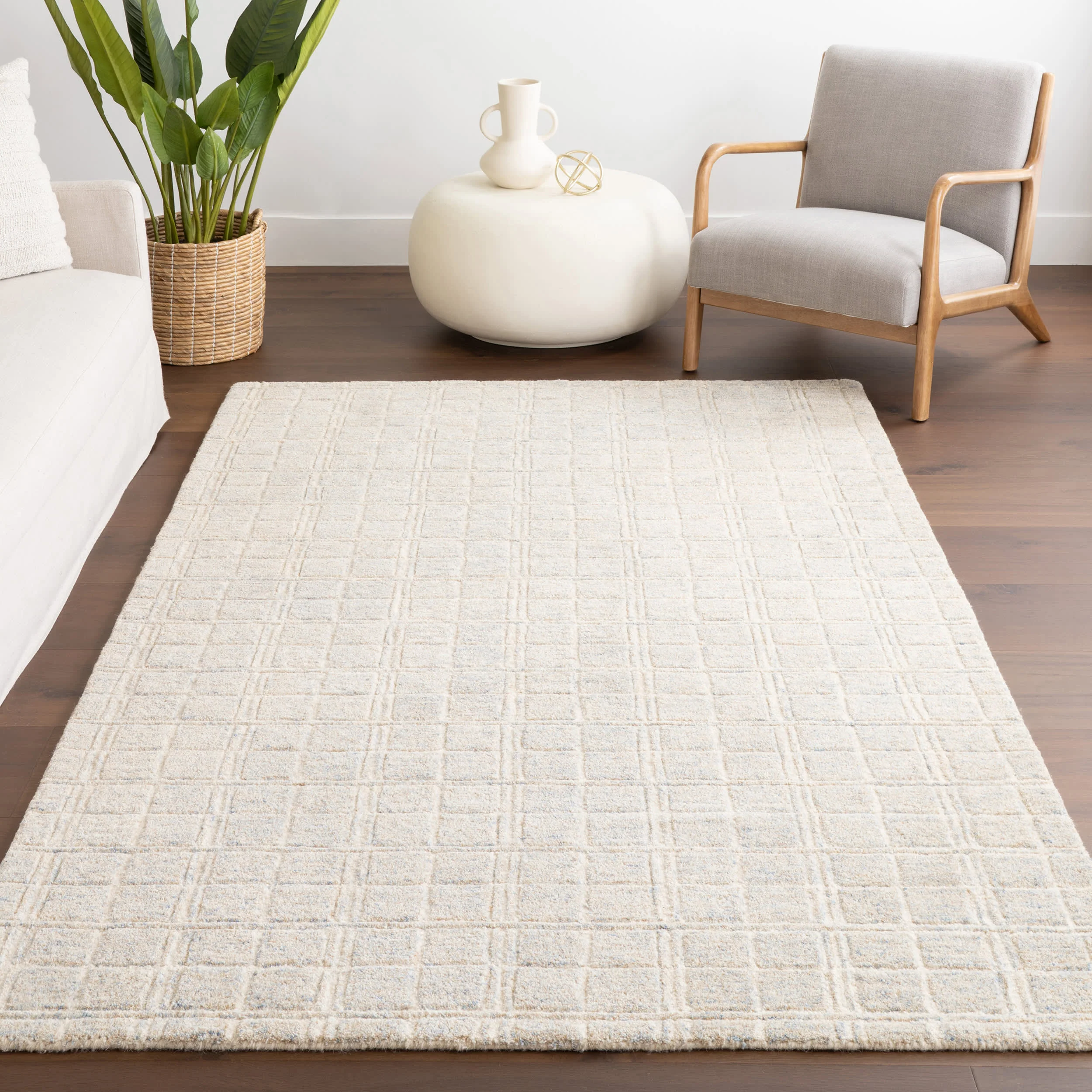 Jianna Checkered Rug | Blue Grey - Image 5