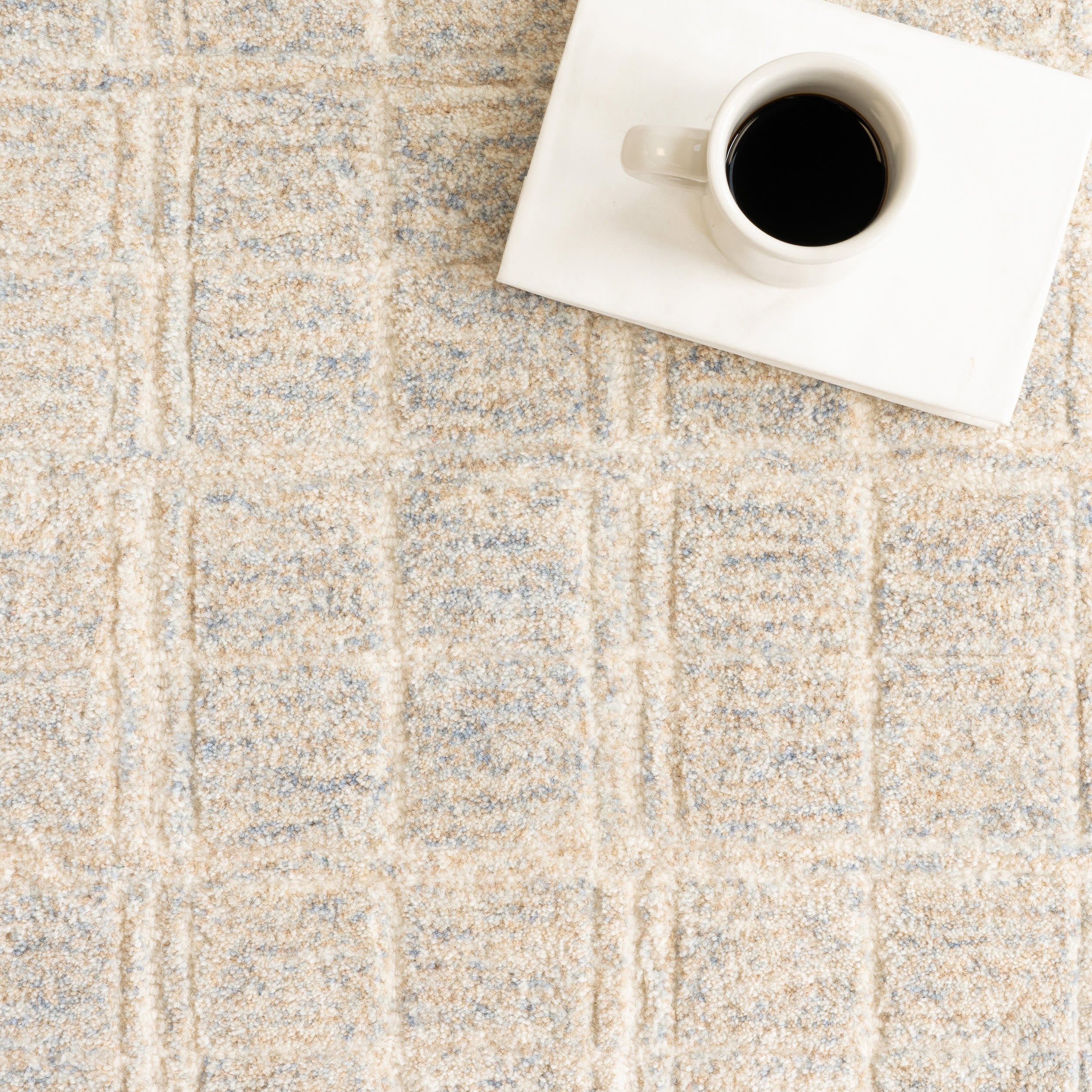 Jianna Checkered Rug | Blue Grey - Image 8